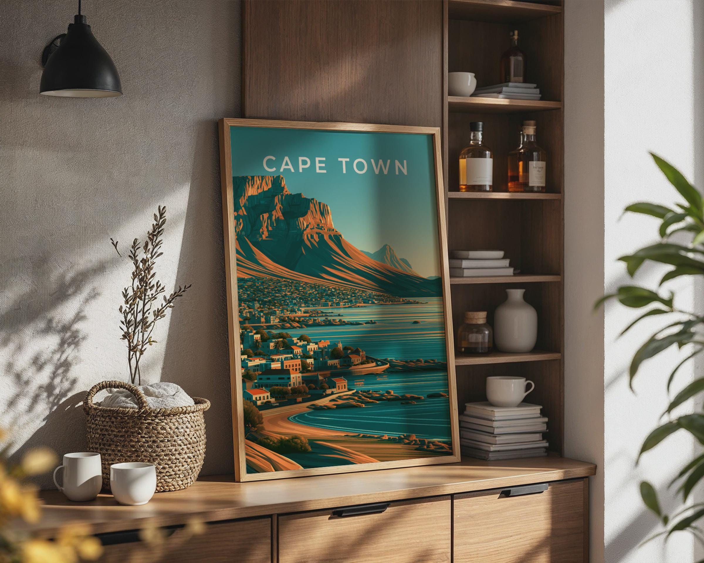 Cape Town Landscape Print Coastal Artwork Modern Wall Art - Travel Wall Art