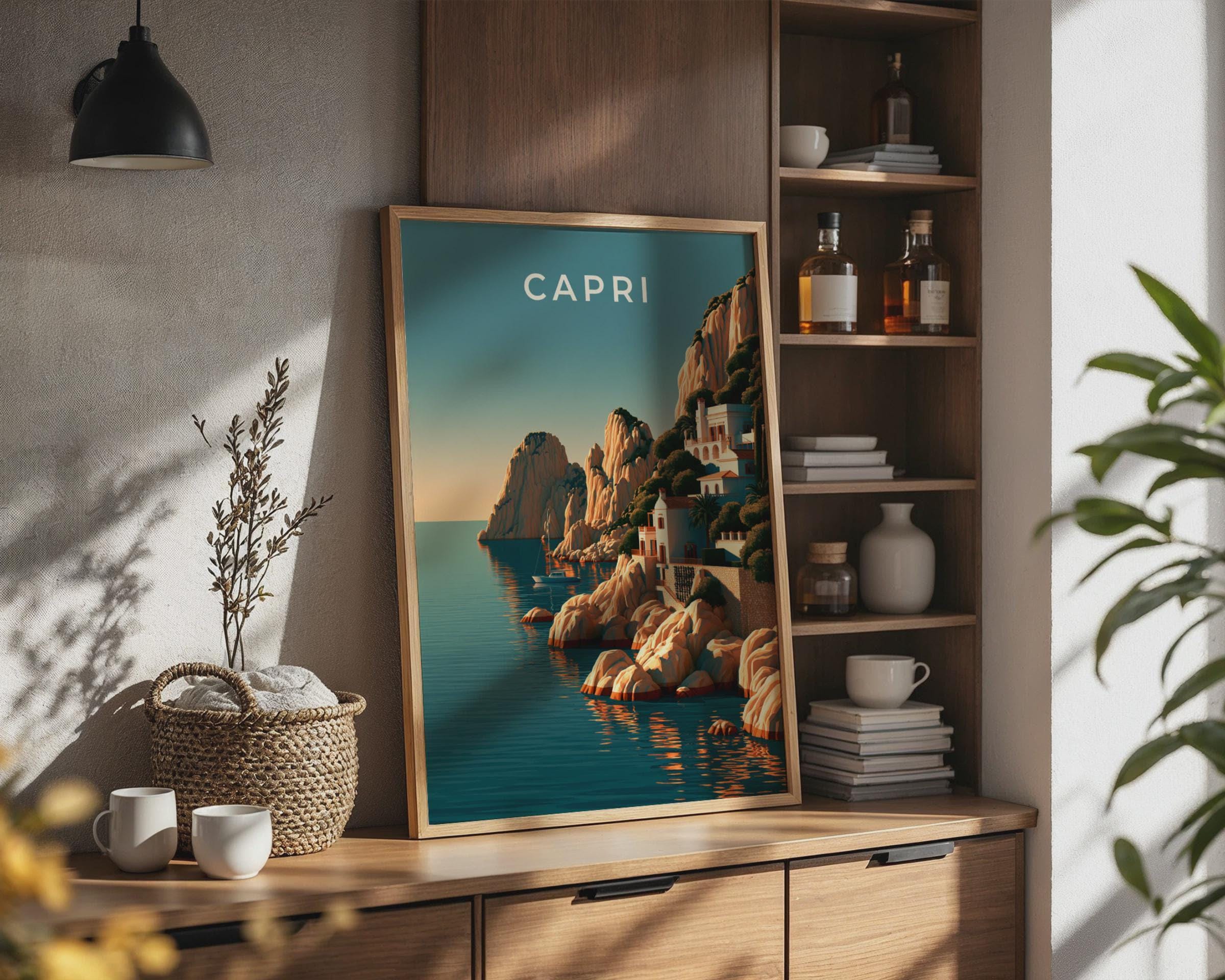 Capri Coastal Wall Art Print - Travel Wall Art