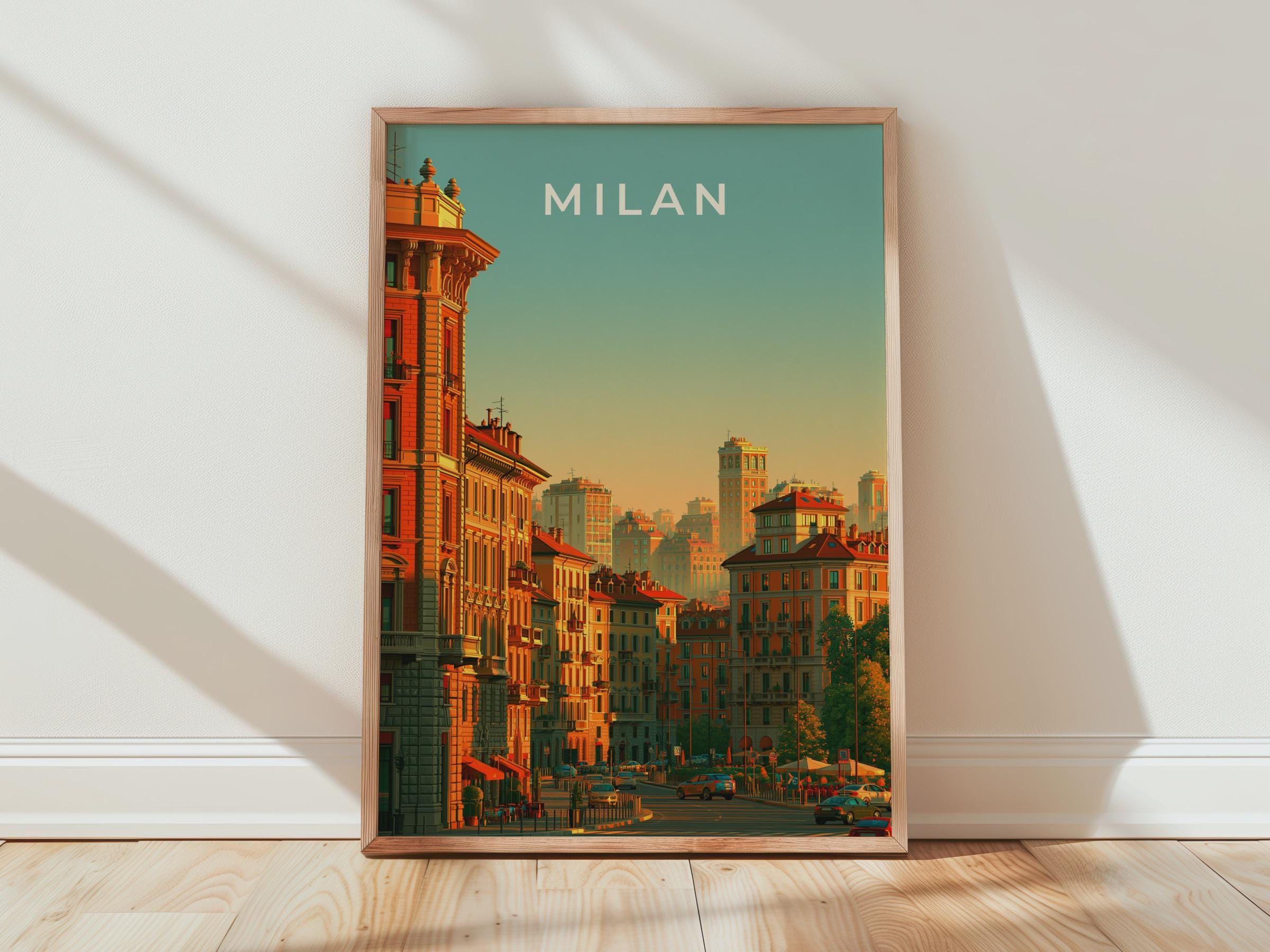 Milan Cityscape Wall Art Print - Travel Wall Art