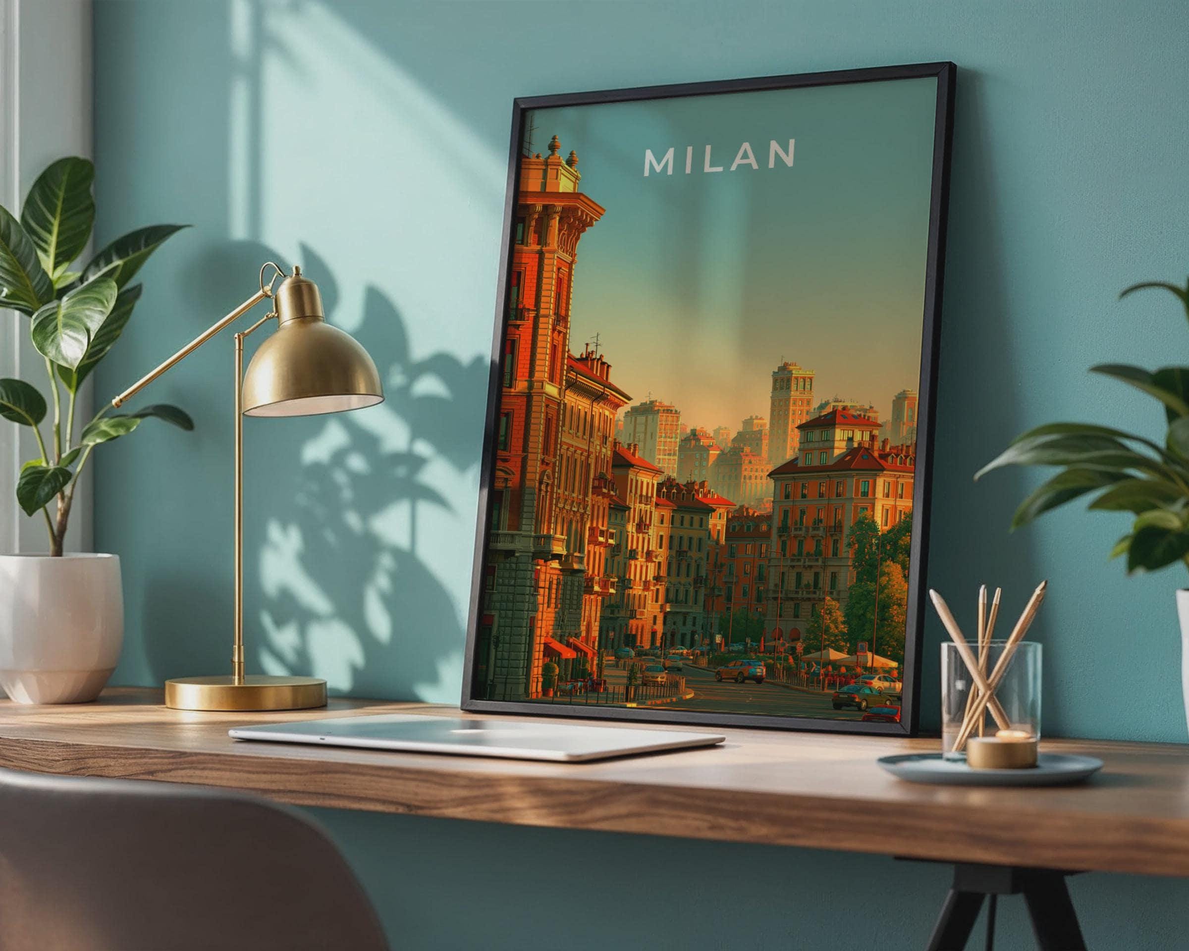 Milan Cityscape Wall Art Print - Travel Wall Art