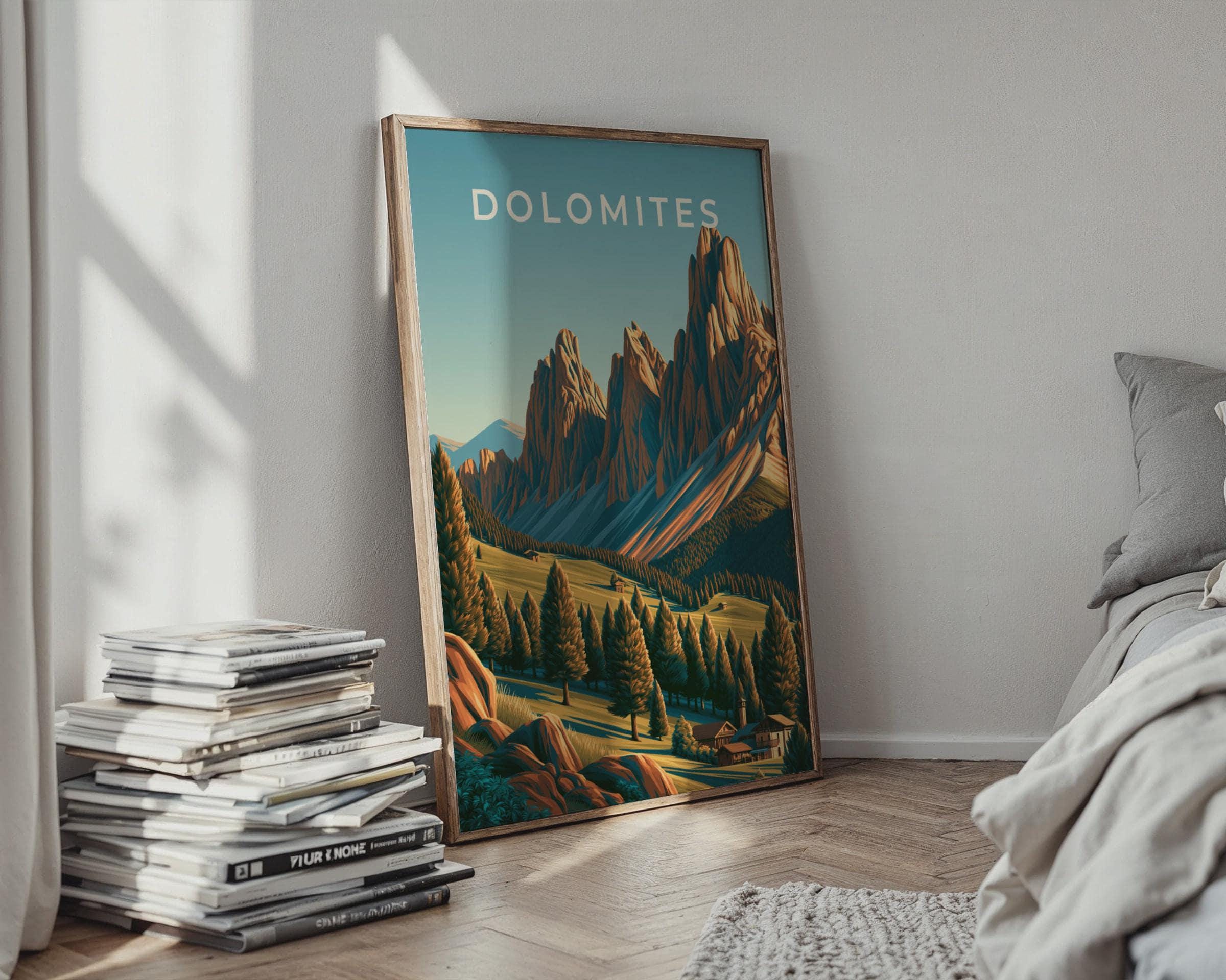Dolomites Mountain Scenery Poster - Travel Wall Art