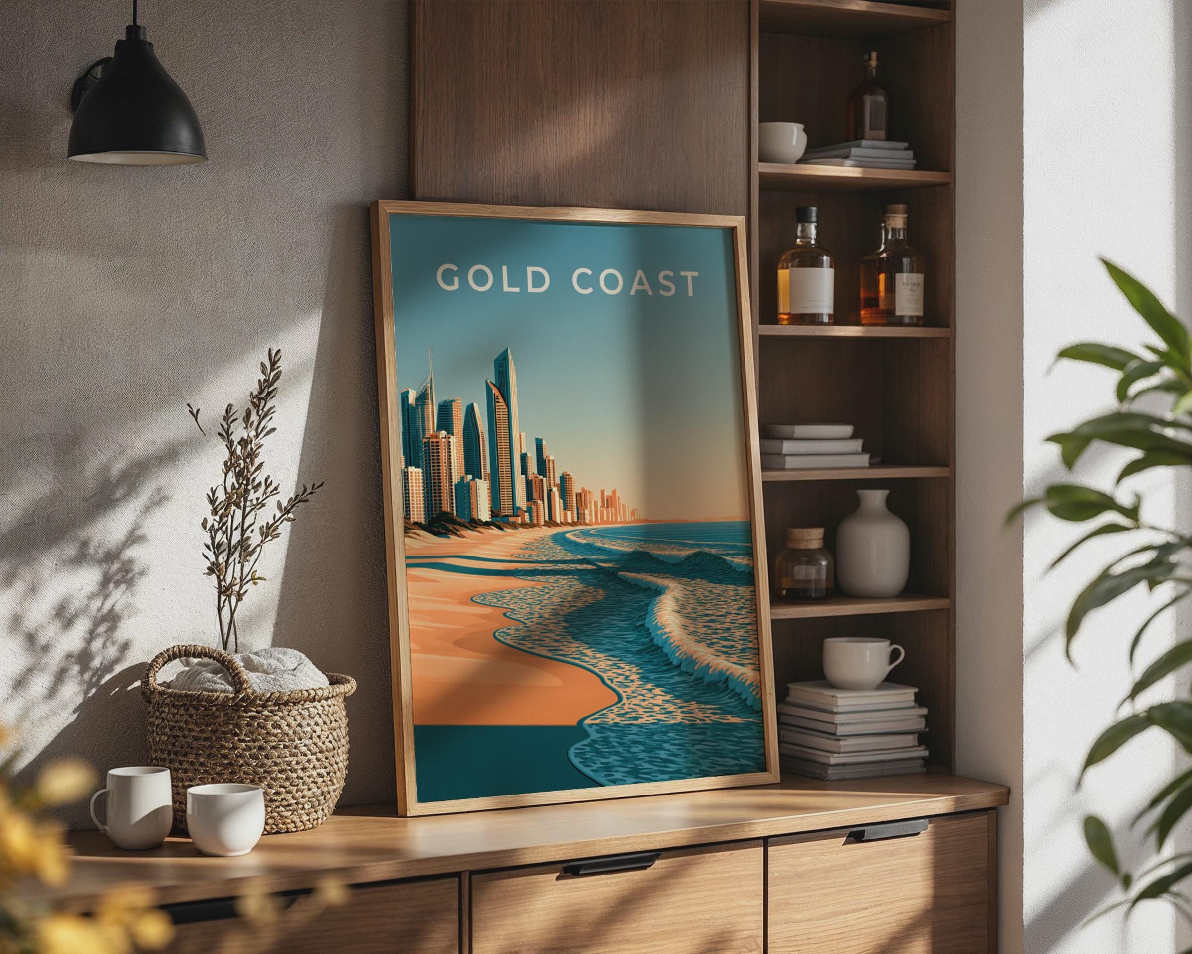 Gold Coast Coastal Landscape Print - Travel Wall Art