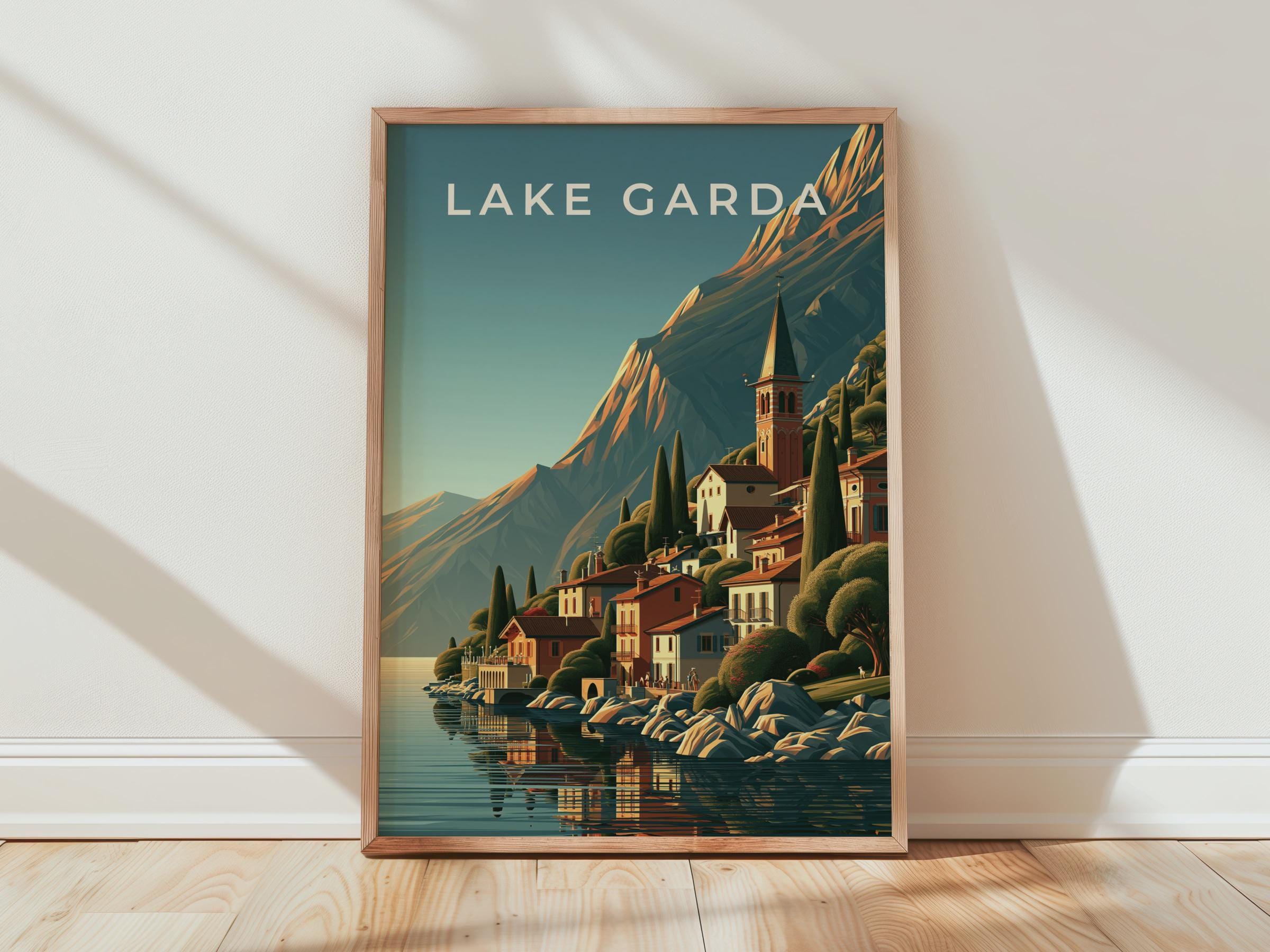 Lake Garda Italian Landscape Print - Travel Wall Art