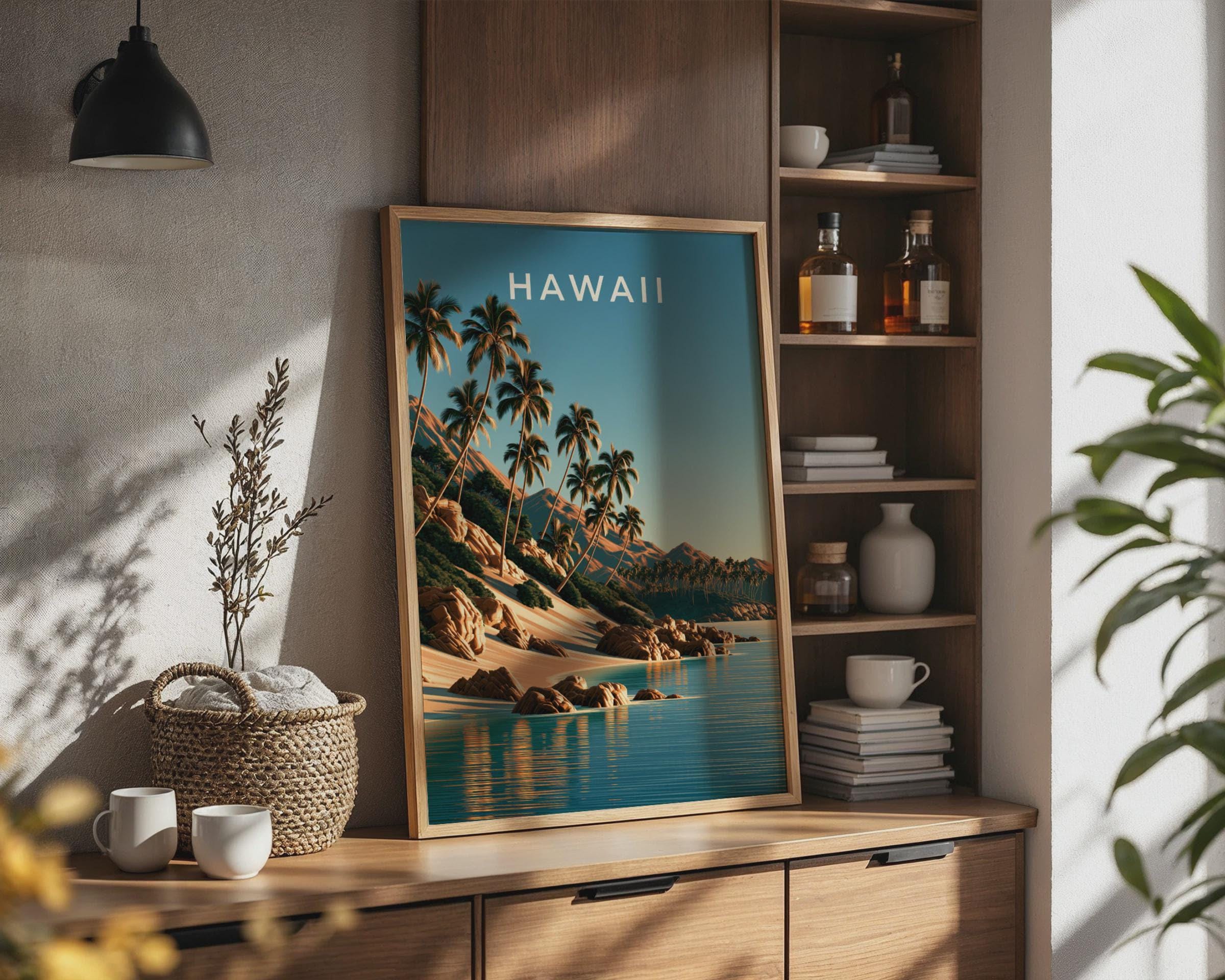 Hawaiian Landscape Tropical Wall Art Print - Travel Wall Art