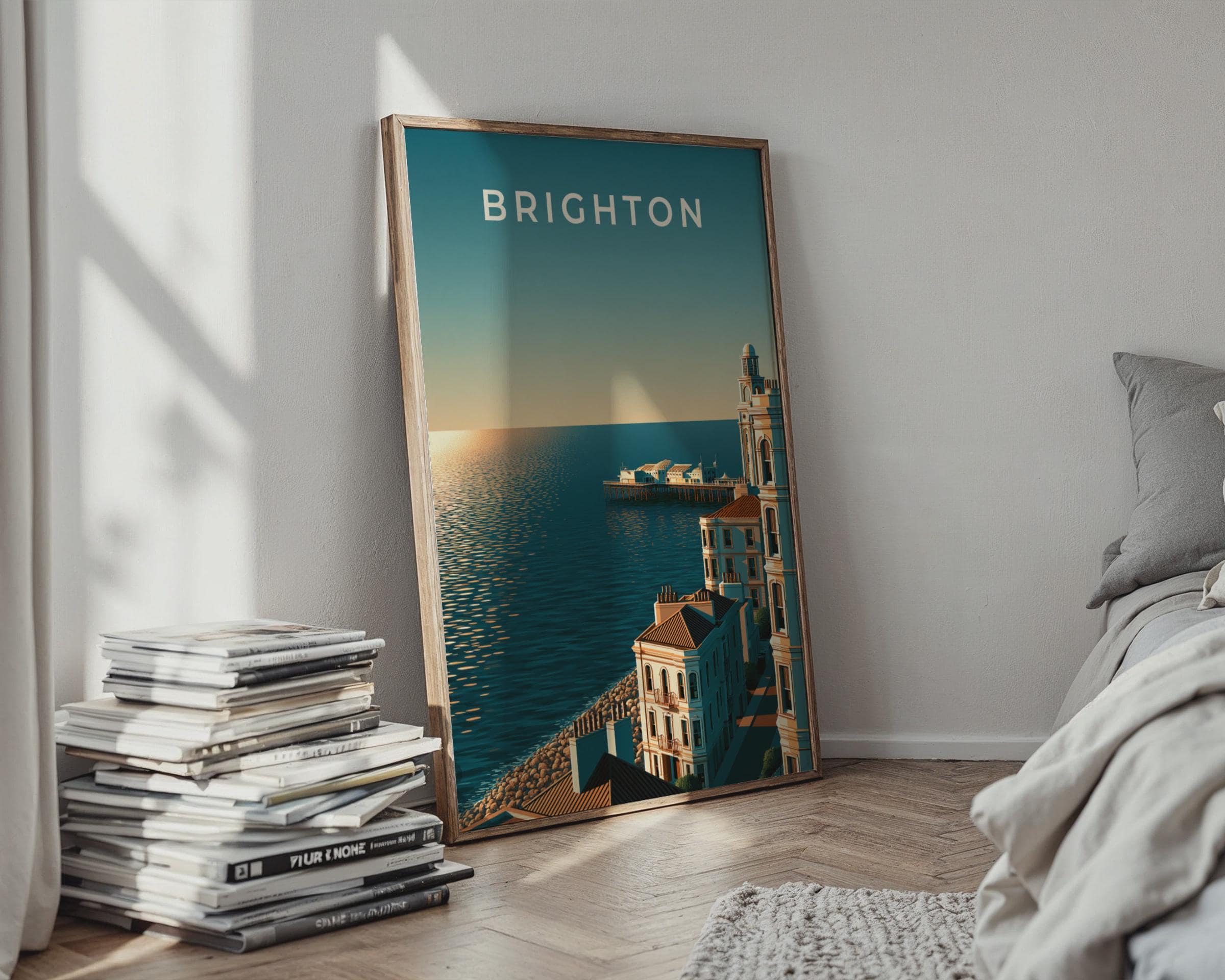 Brighton Coastal Wall Art Print - Travel Wall Art