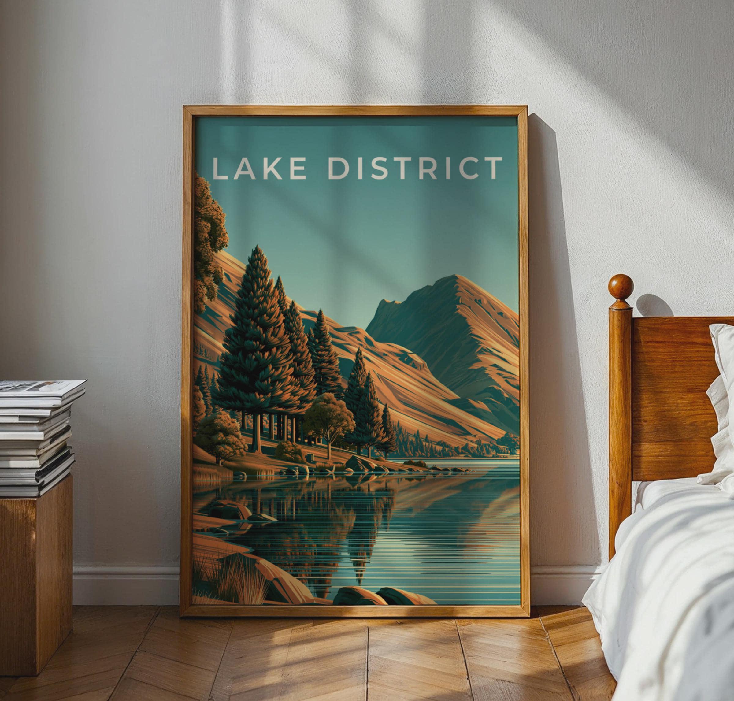 Lake District Landscape Poster Nature Print Wall Art - Travel Wall Art
