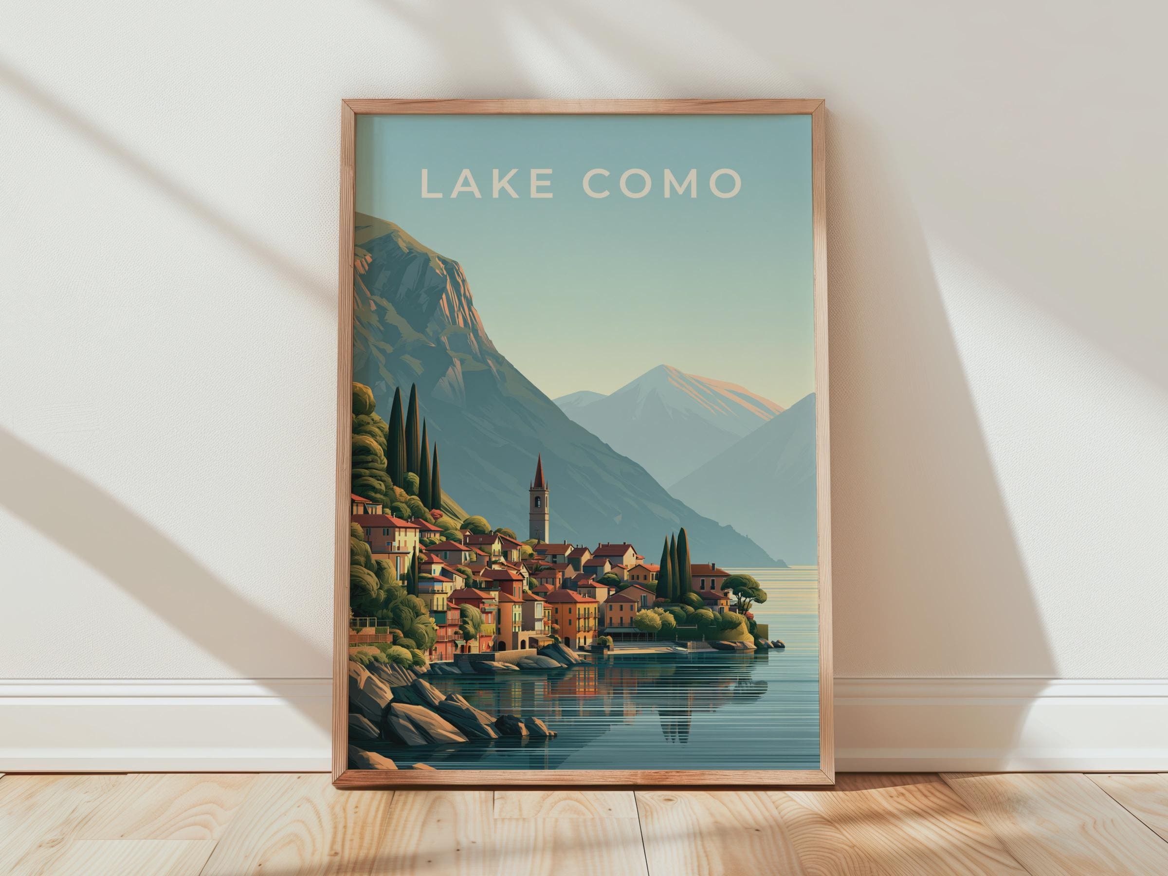 Lake Como Vintage Poster Art Print - Travel Wall Art
