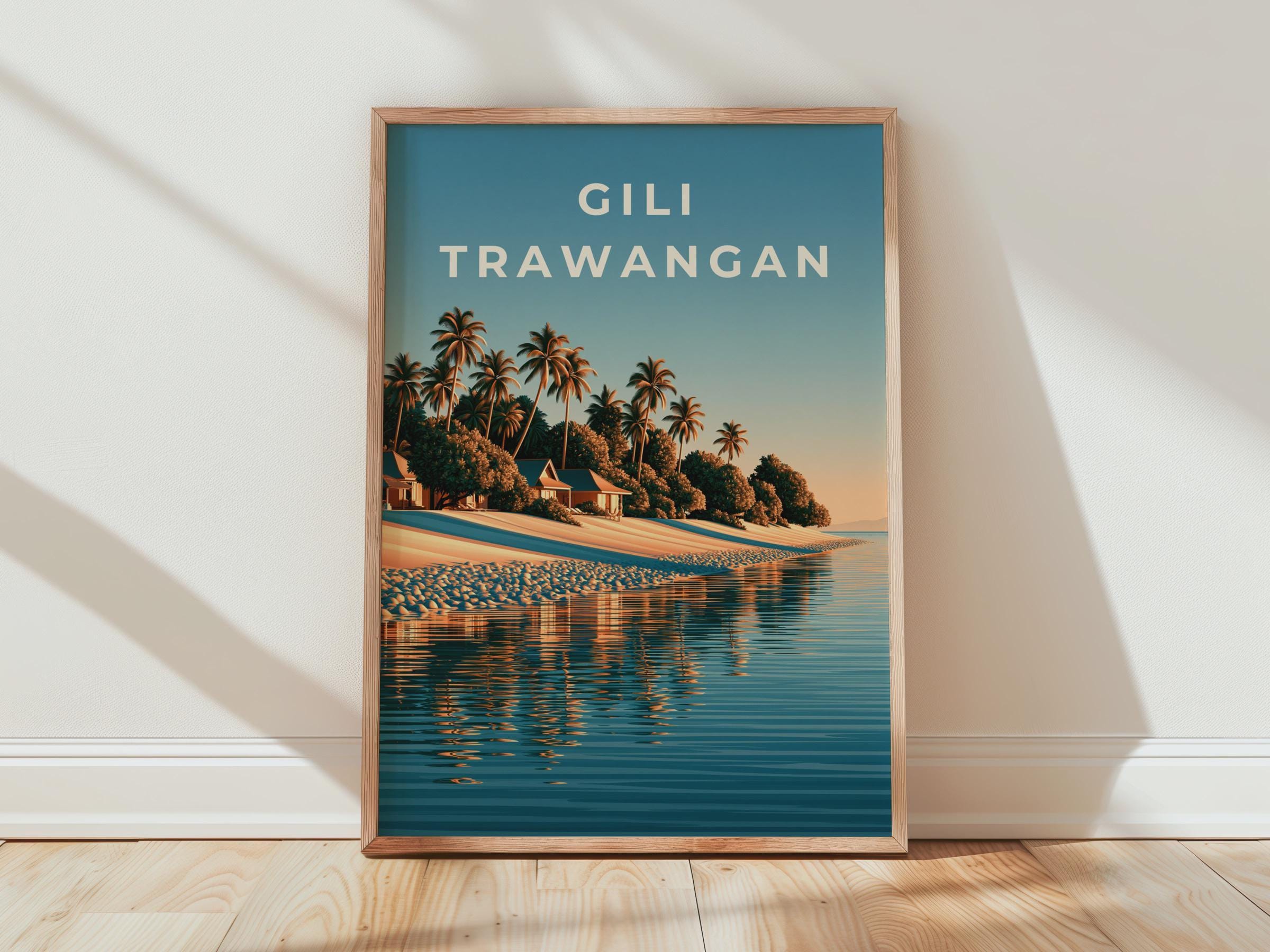 Gili Trawangan Tropical Beach Wall Art - Travel Wall Art