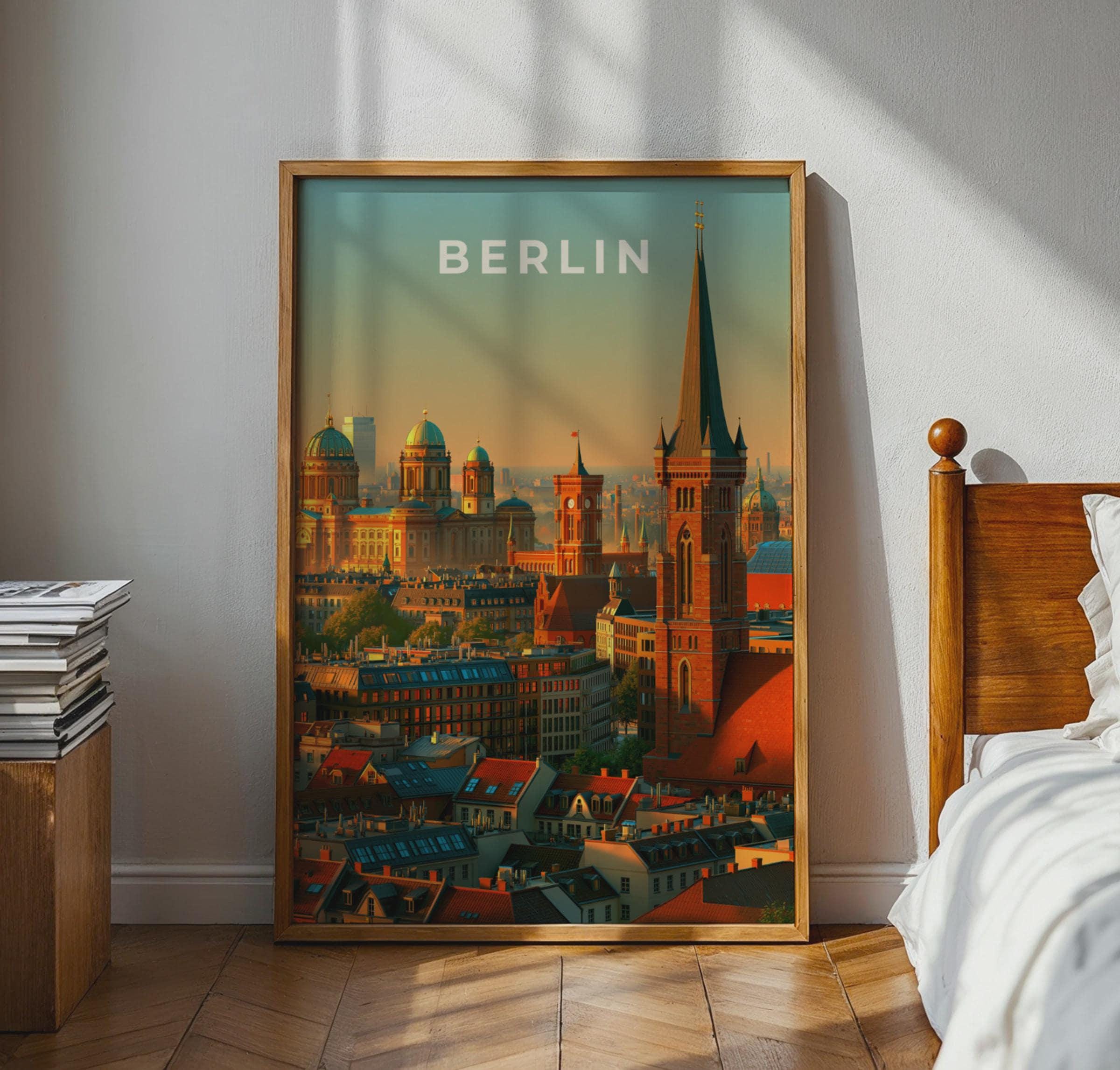 Berlin Cityscape Poster Urban Wall Art - Travel Wall Art
