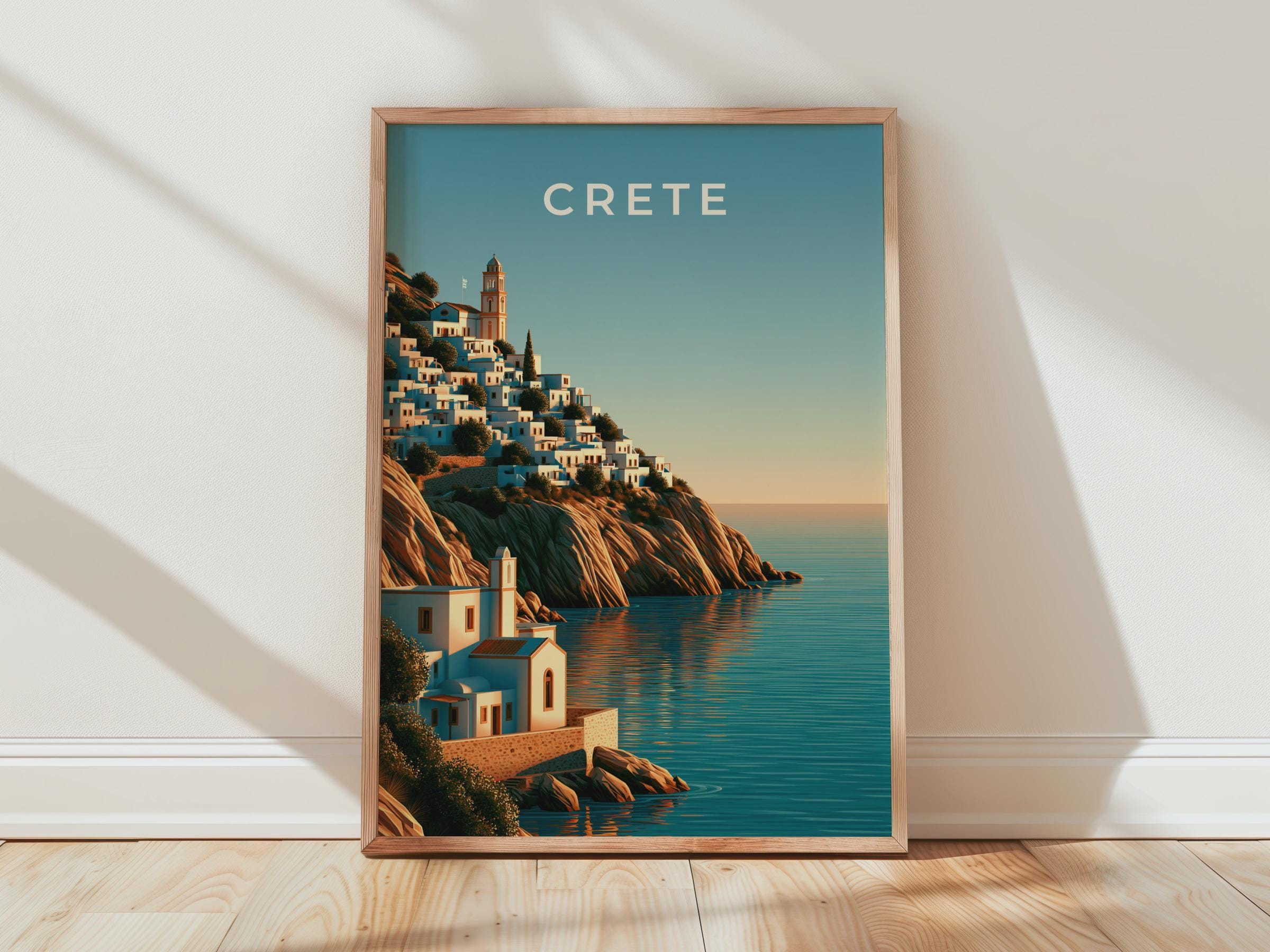 Crete Coastal Landscape Wall Art Print - Travel Wall Art