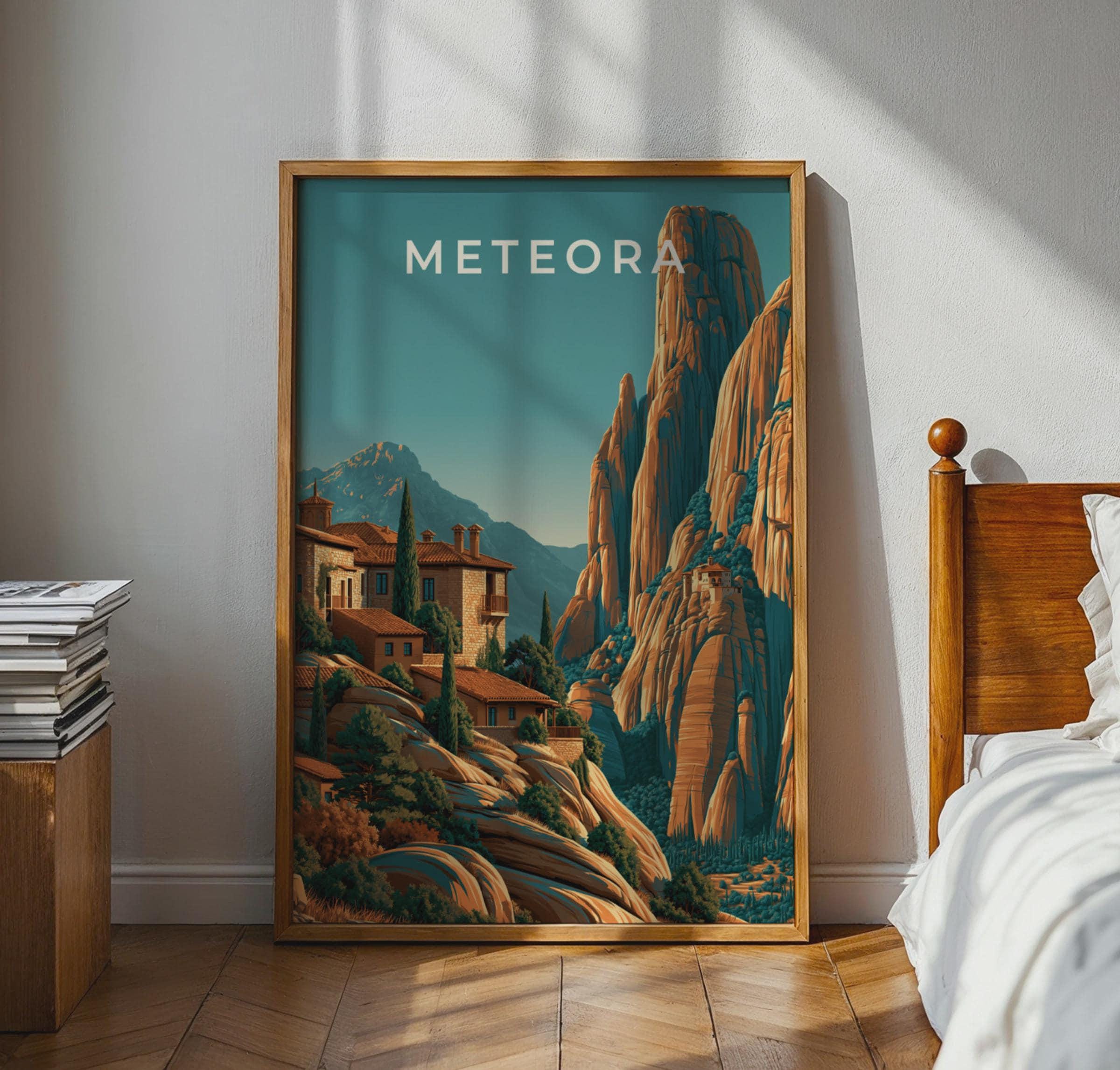 Meteora Greece Wall Art Print - Travel Wall Art