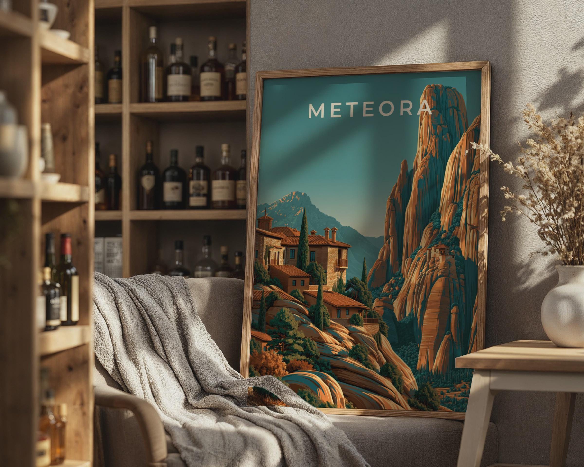 Meteora Greece Wall Art Print - Travel Wall Art