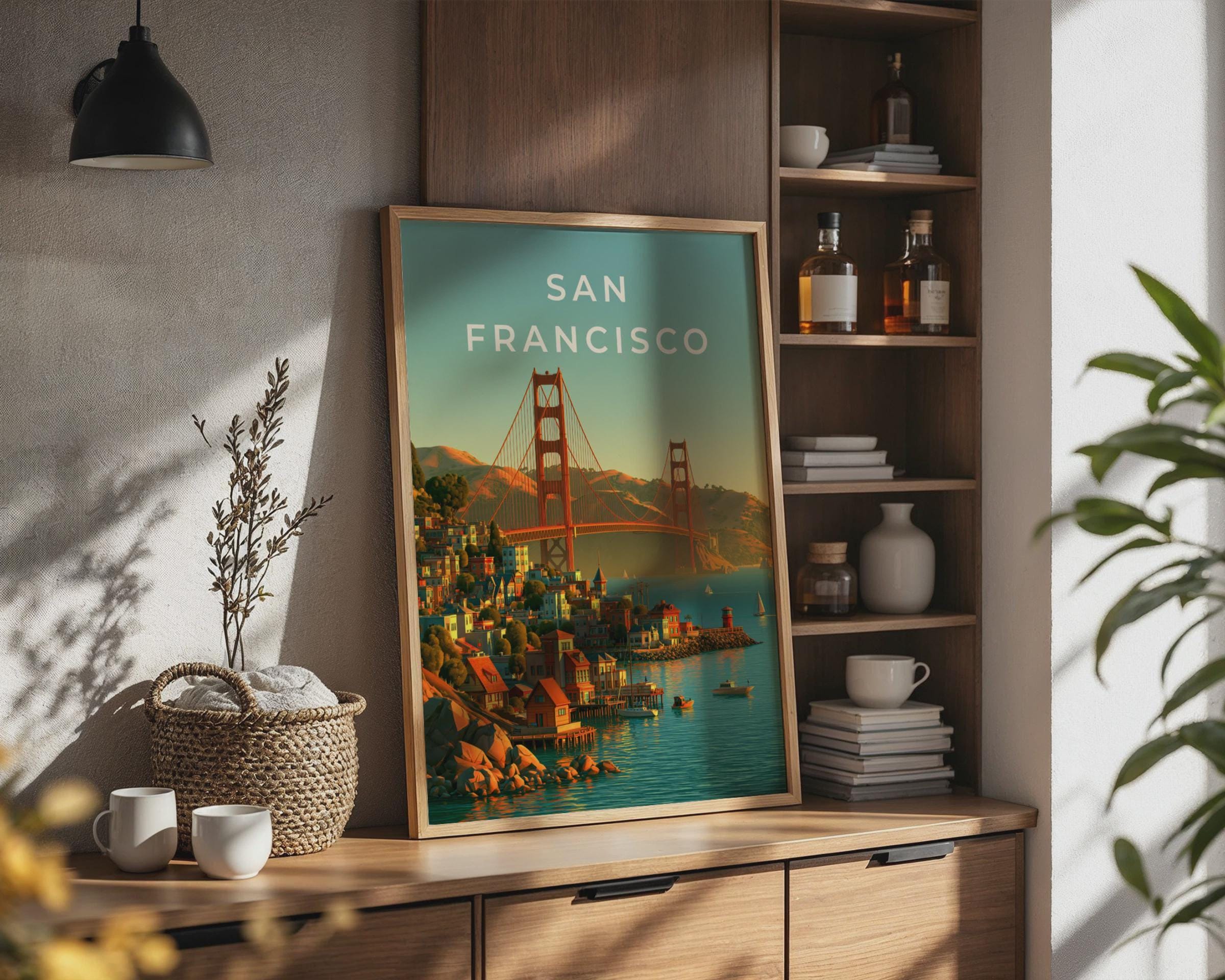 Golden Gate Bridge San Francisco Wall Art Print - Travel Wall Art