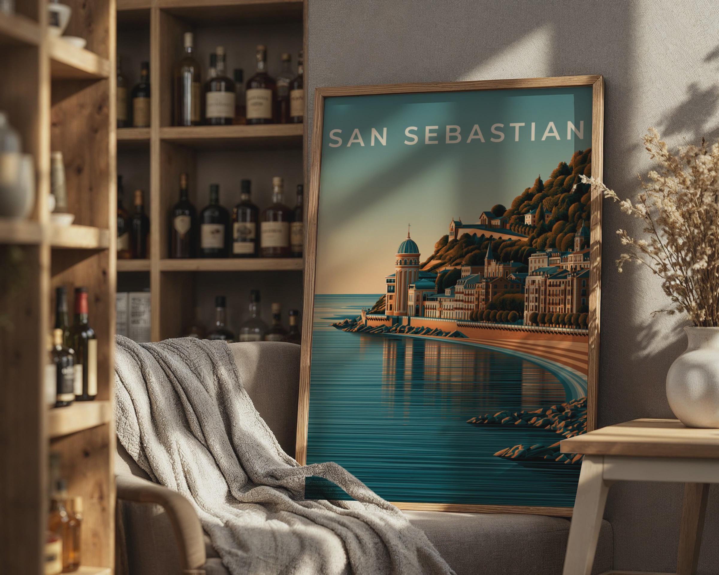 San Sebastian Coastal Landscape Print - Travel Wall Art