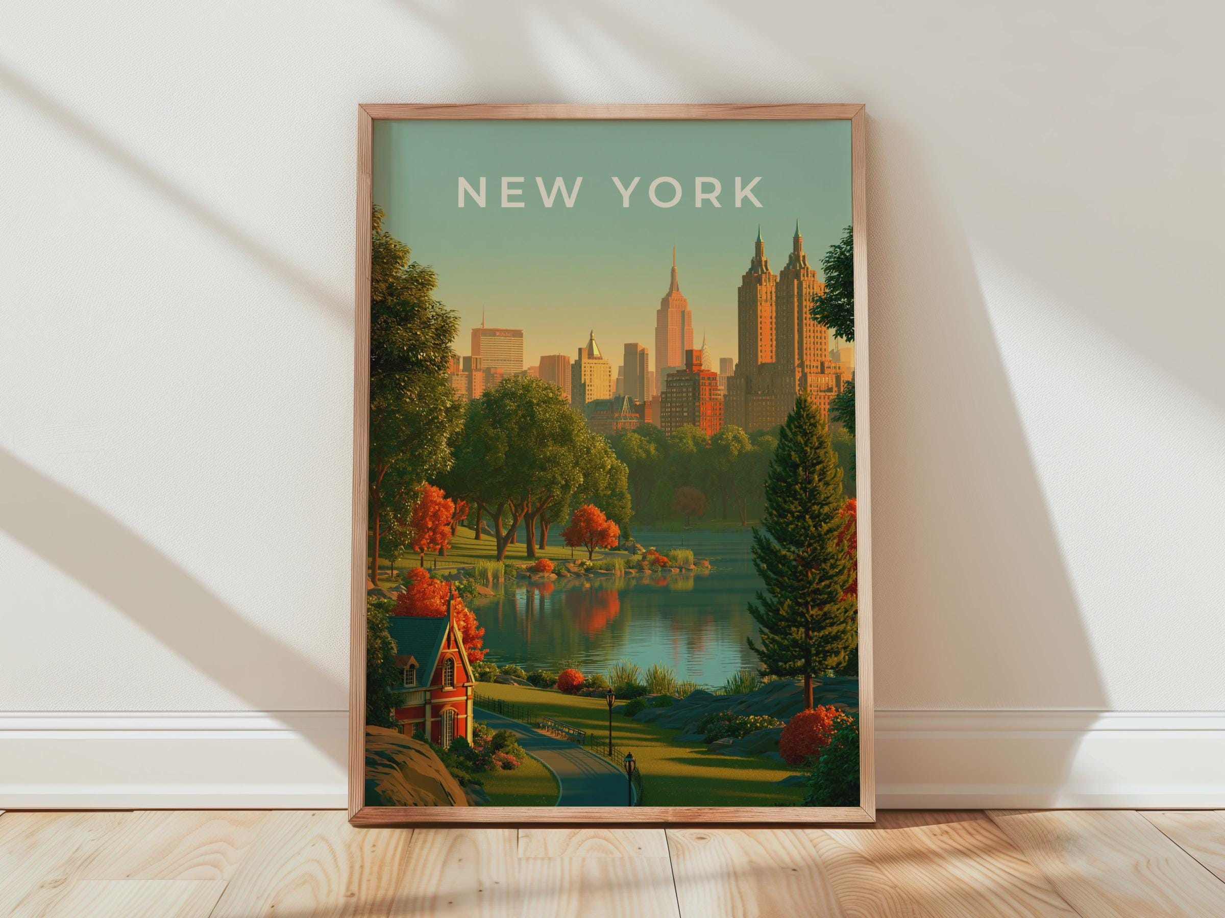 New York City Skyline Art Print - Travel Wall Art