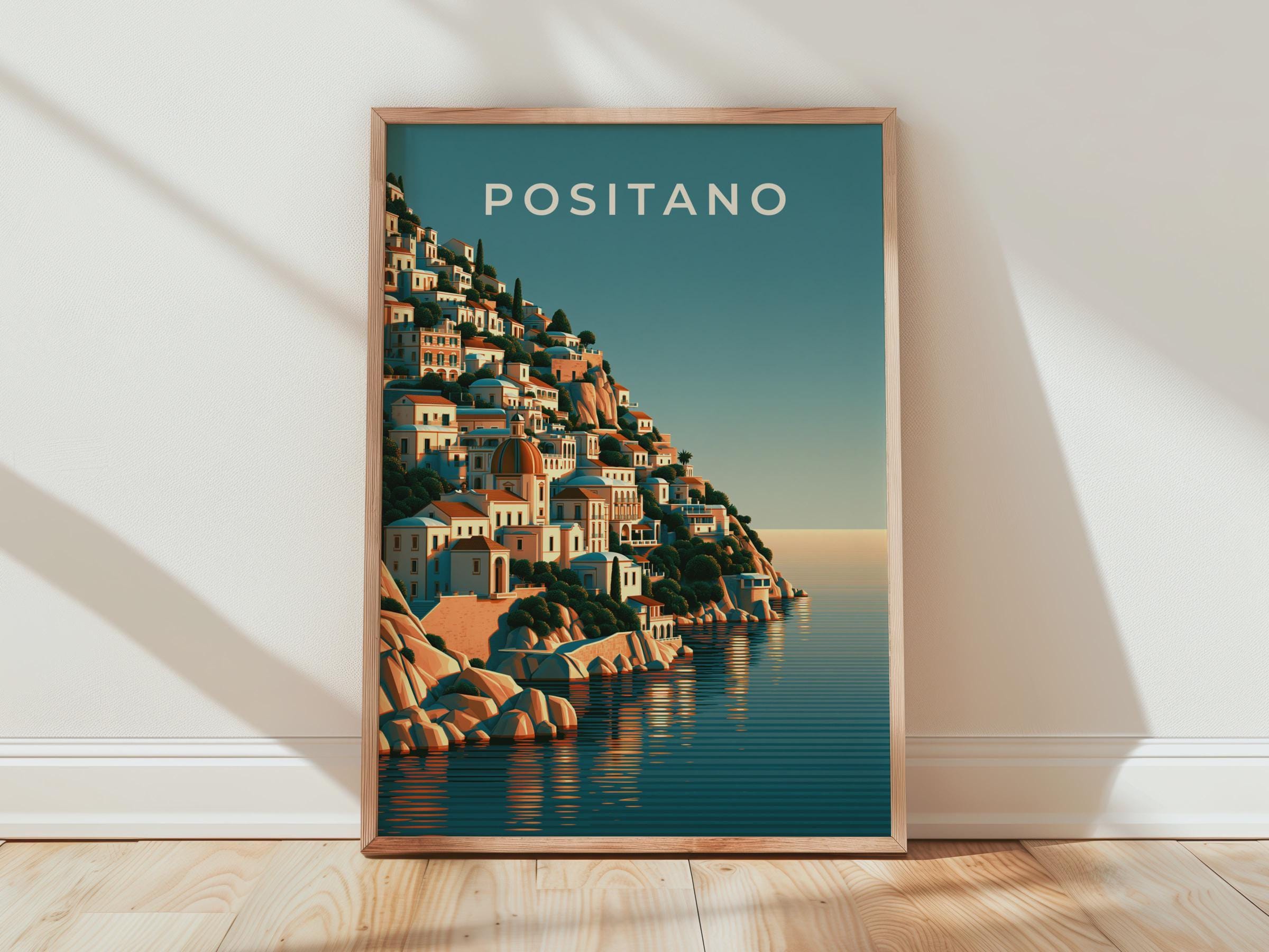 Positano Coastal Art Print - Travel Wall Art