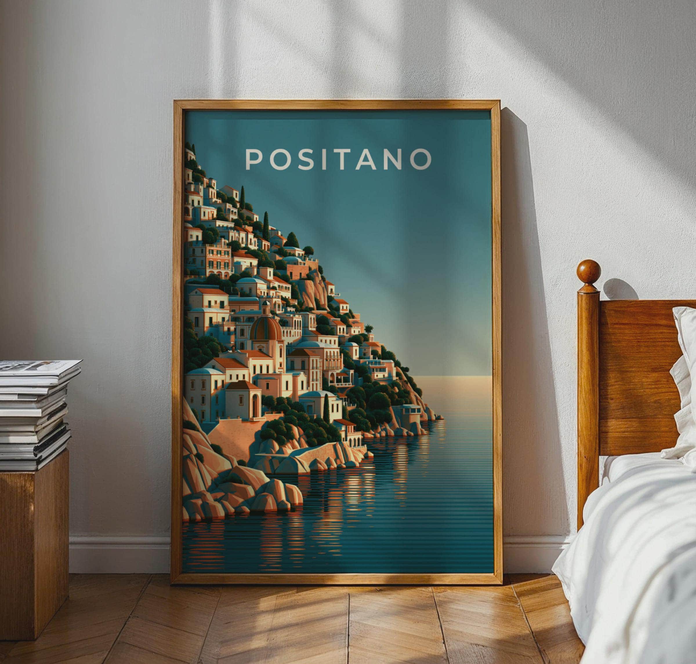 Positano Coastal Art Print - Travel Wall Art