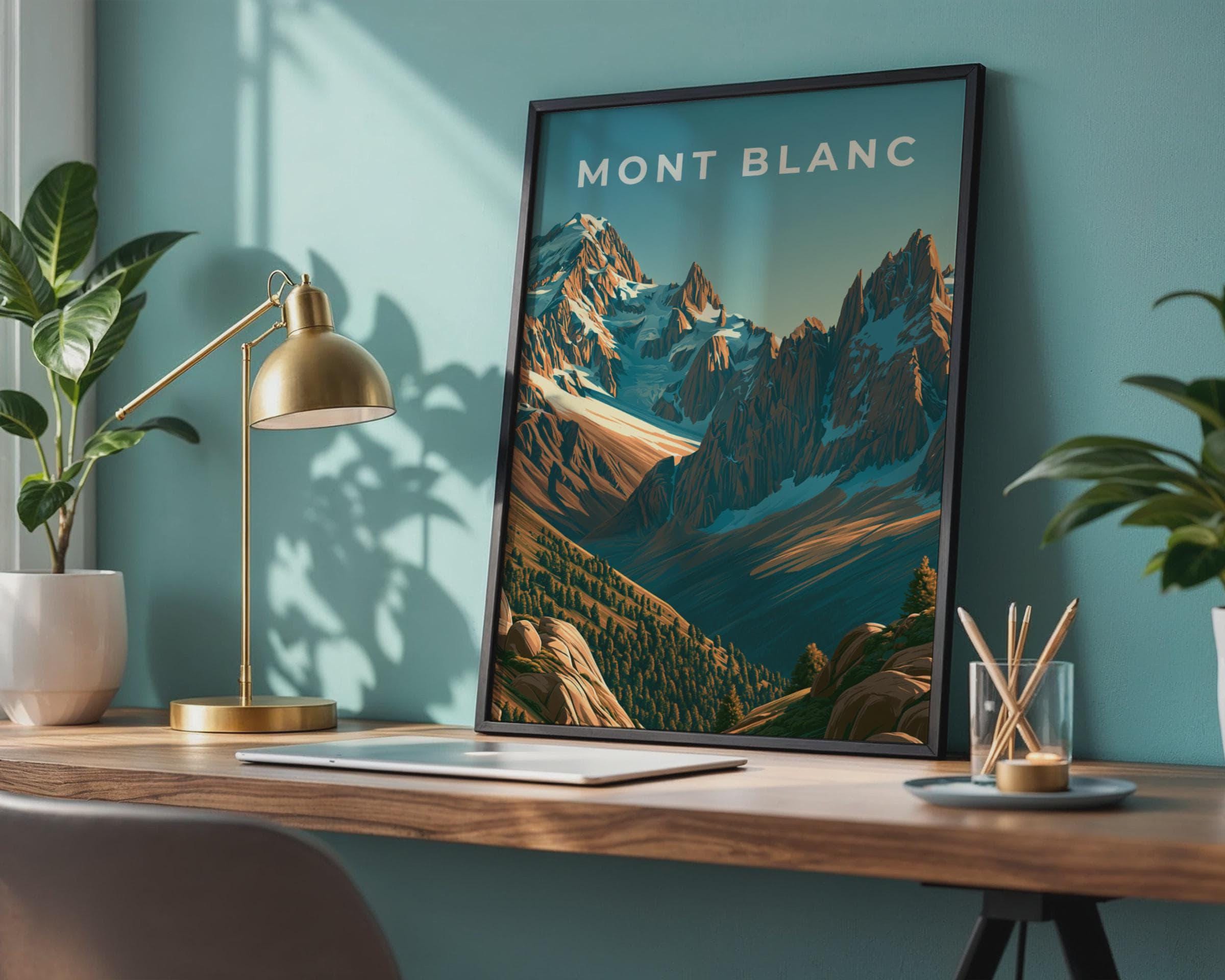 Mont Blanc Landscape Art Poster - Travel Wall Art