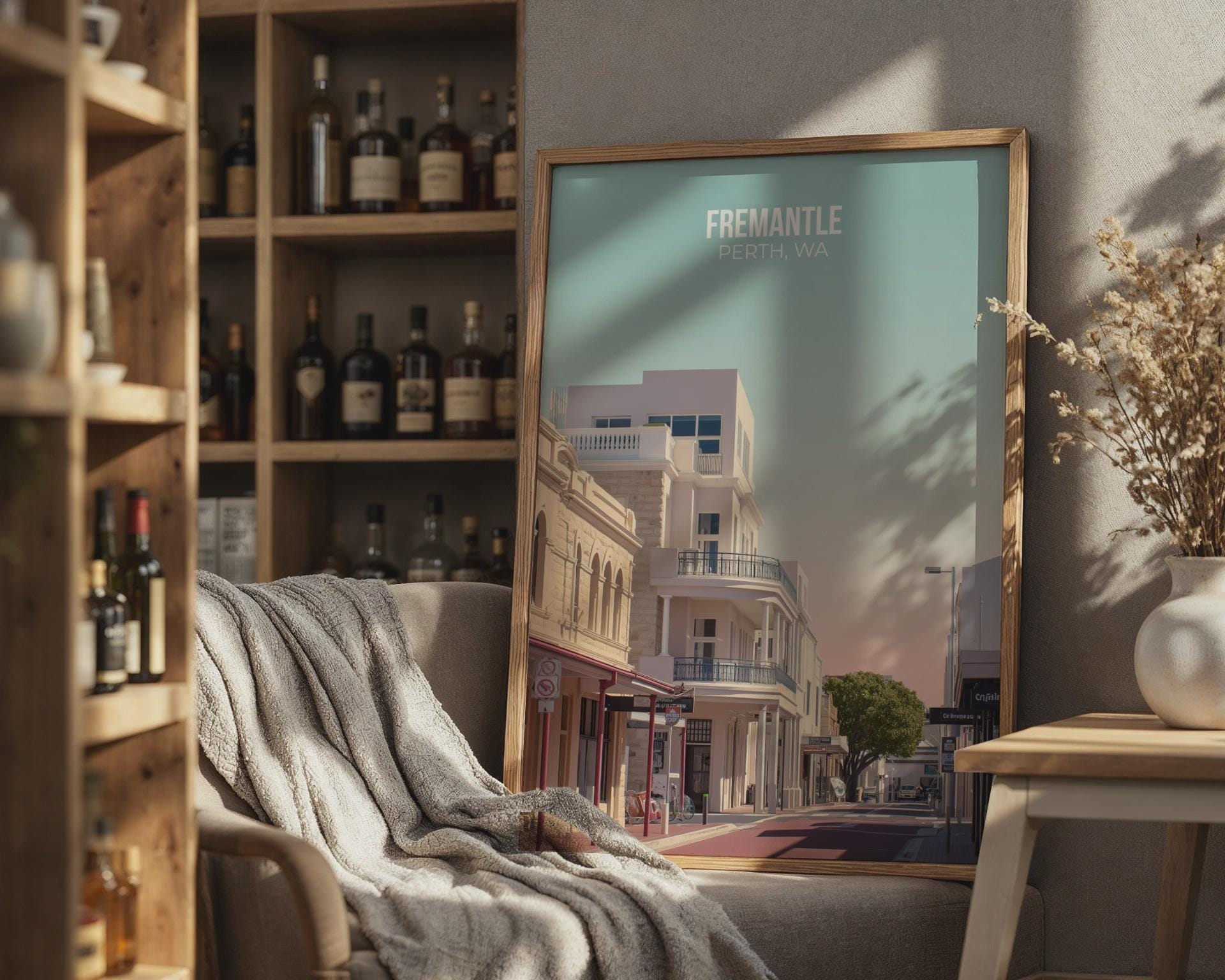 Fremantle Perth WA Travel Poster Wall Art Print - Travel Wall Art