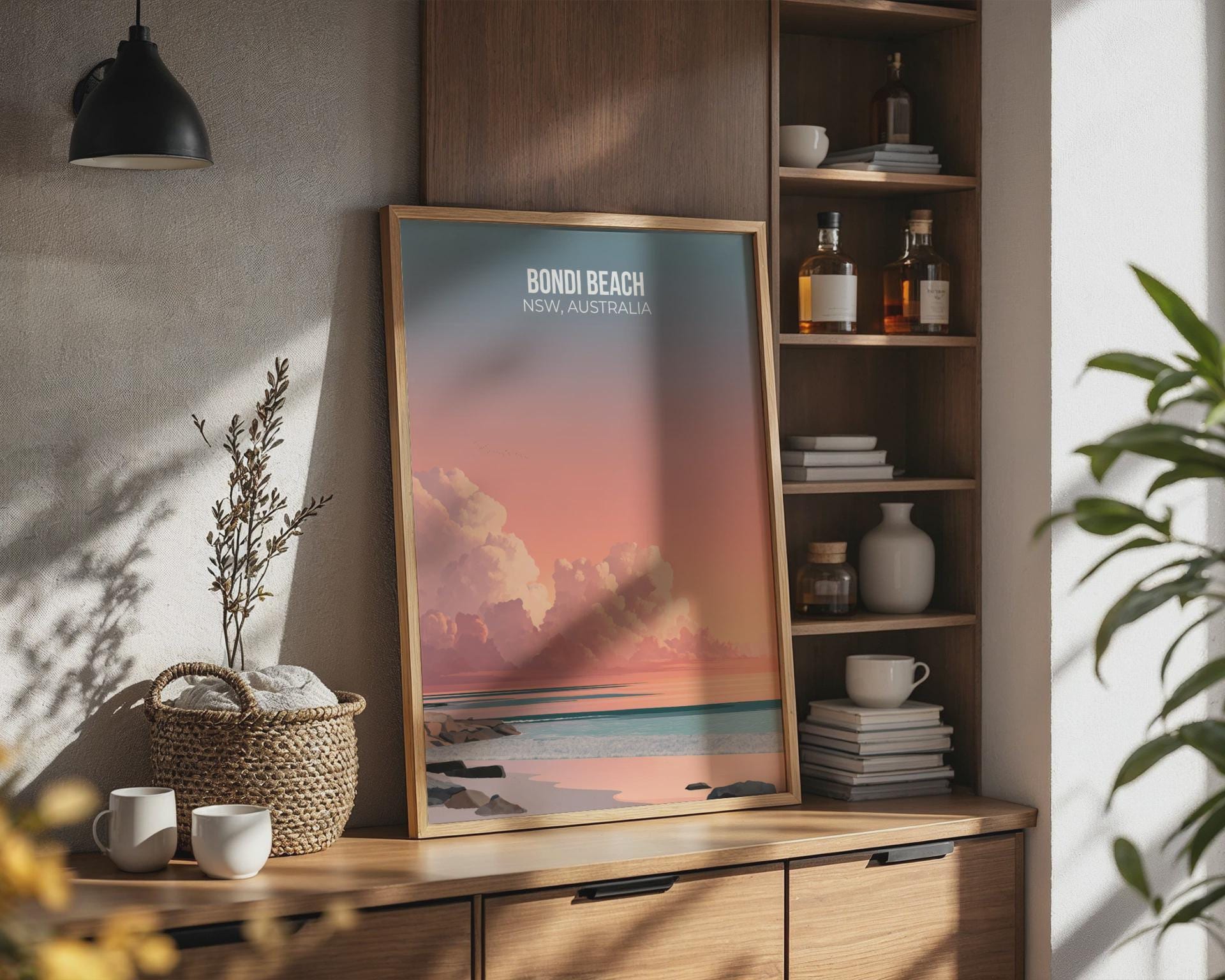 Bondi Beach Poster NSW Australia Wall Art Print - Travel Wall Art