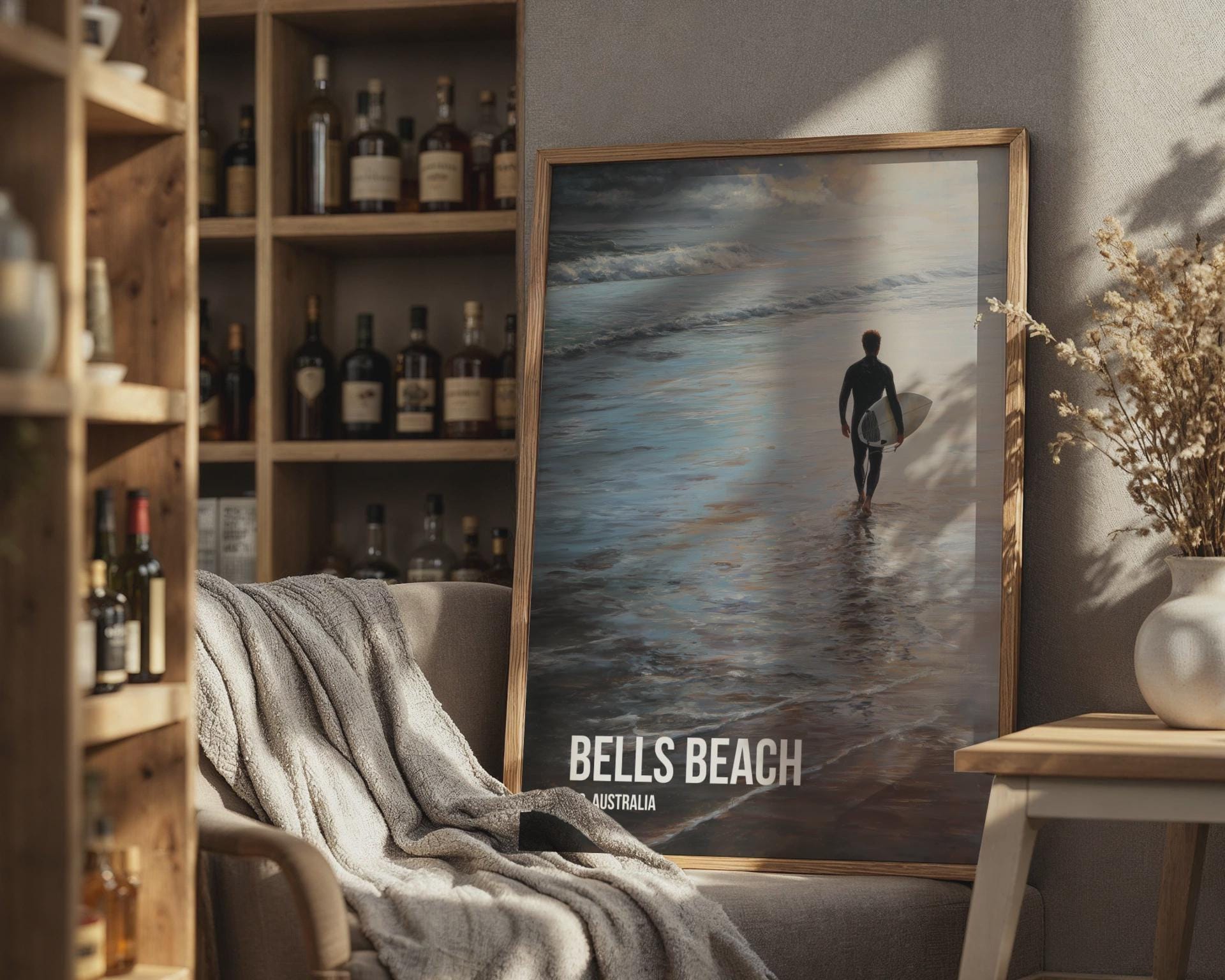 Bells Beach VIC Australia Surfing Poster Wall Art - Travel Wall Art