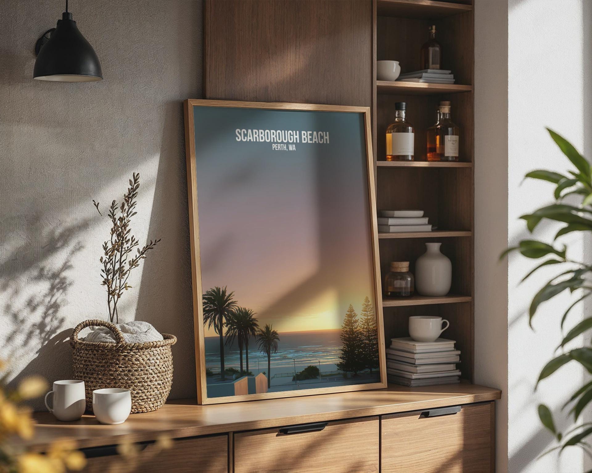 Scarborough Beach Wall Art Perth Sunset Poster - Travel Wall Art