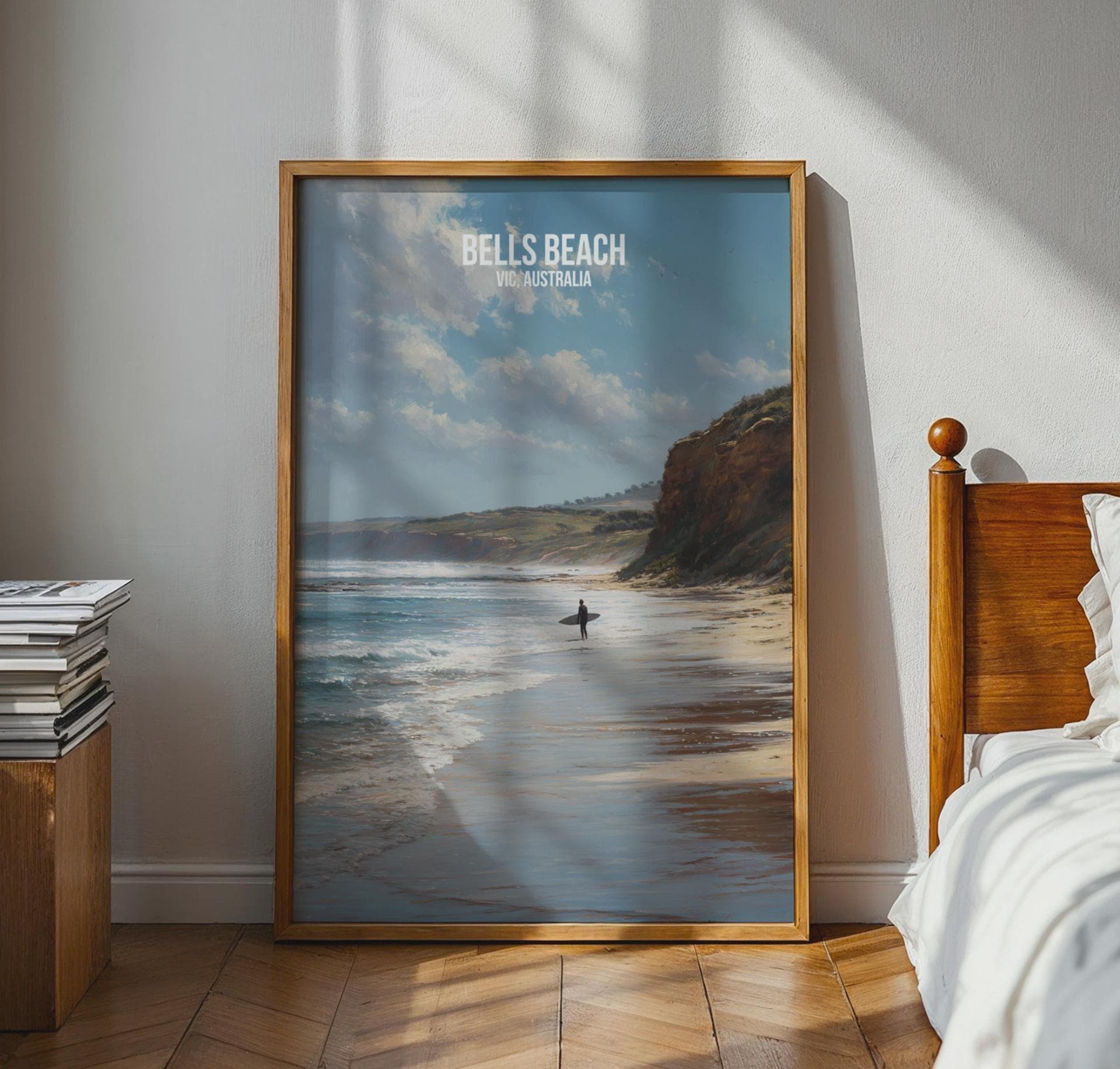 Bells Beach VIC Australia Surfing Poster - Travel Wall Art