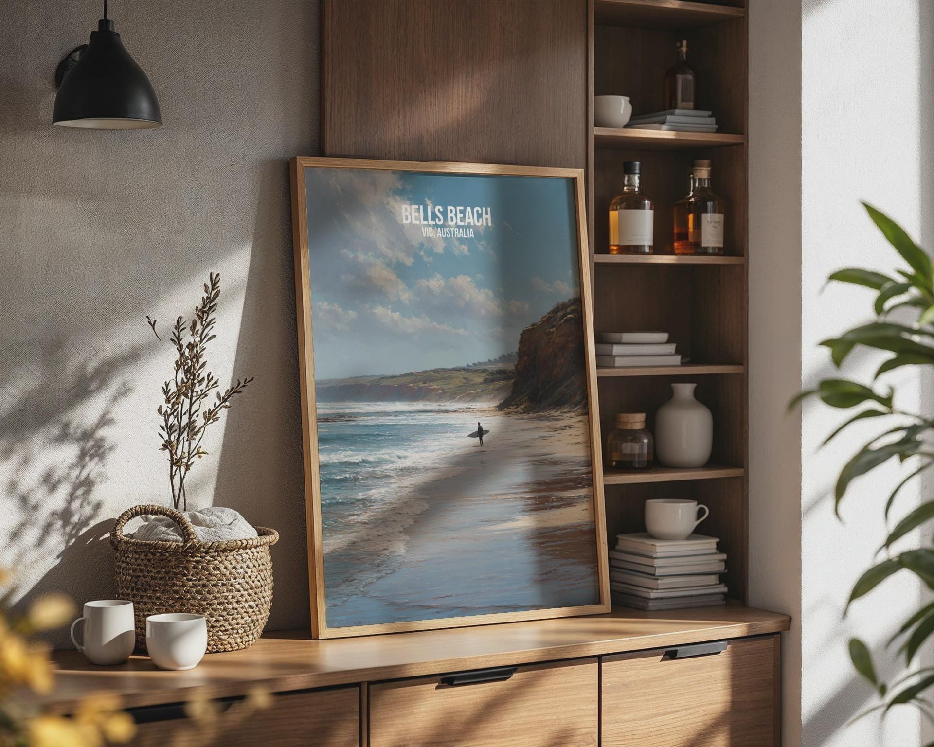 Bells Beach VIC Australia Surfing Poster - Travel Wall Art