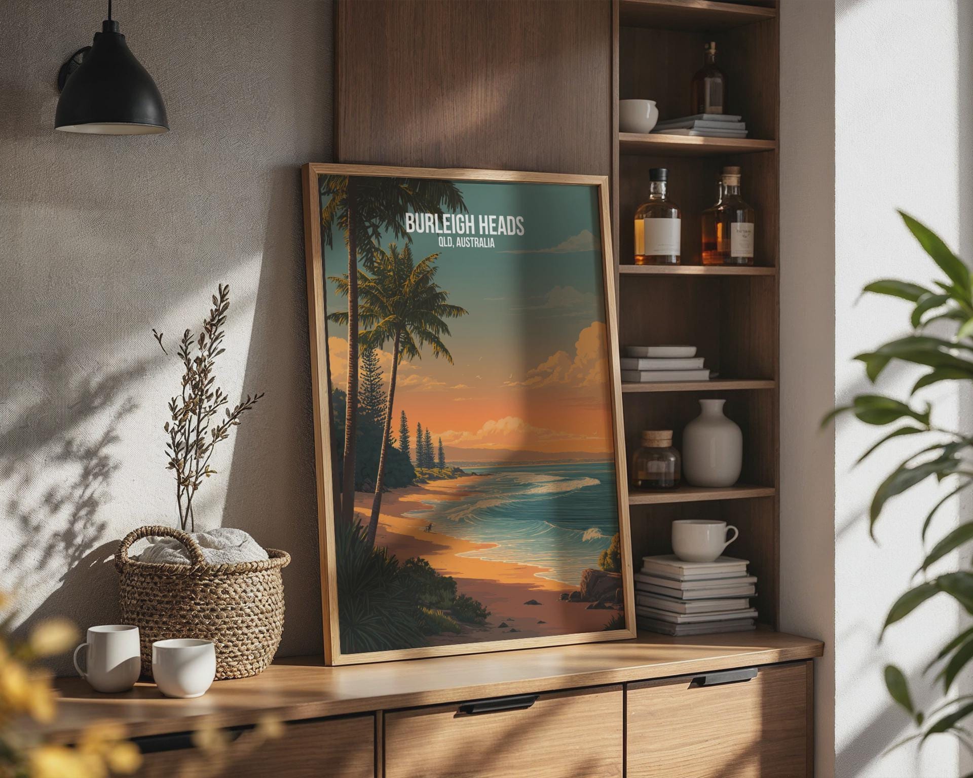 Burleigh Heads Beach Print Landscape Wall Art QLD Australia - Travel Wall Art