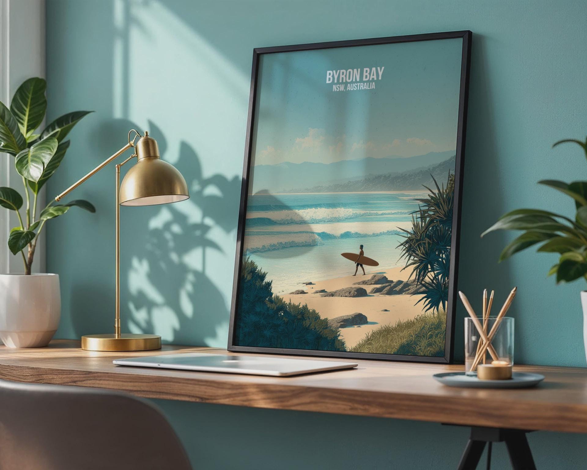Byron Bay Surfing Print Wall Art Australia - Travel Wall Art