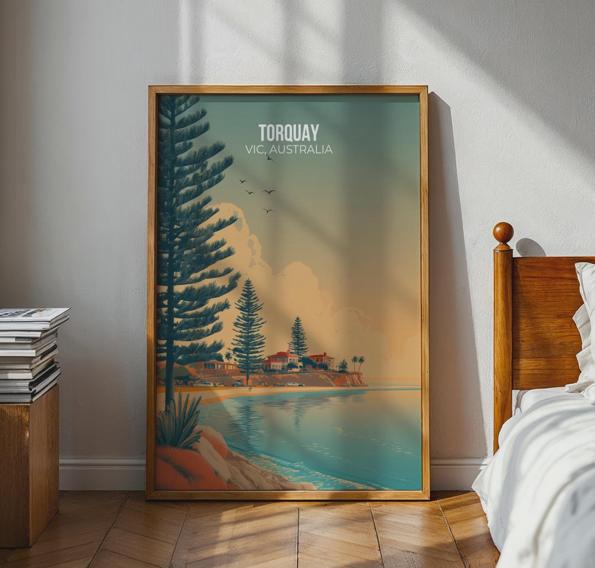 Torquay Beach Print Coastal Scene Wall Art Vic Australia - Travel Wall Art