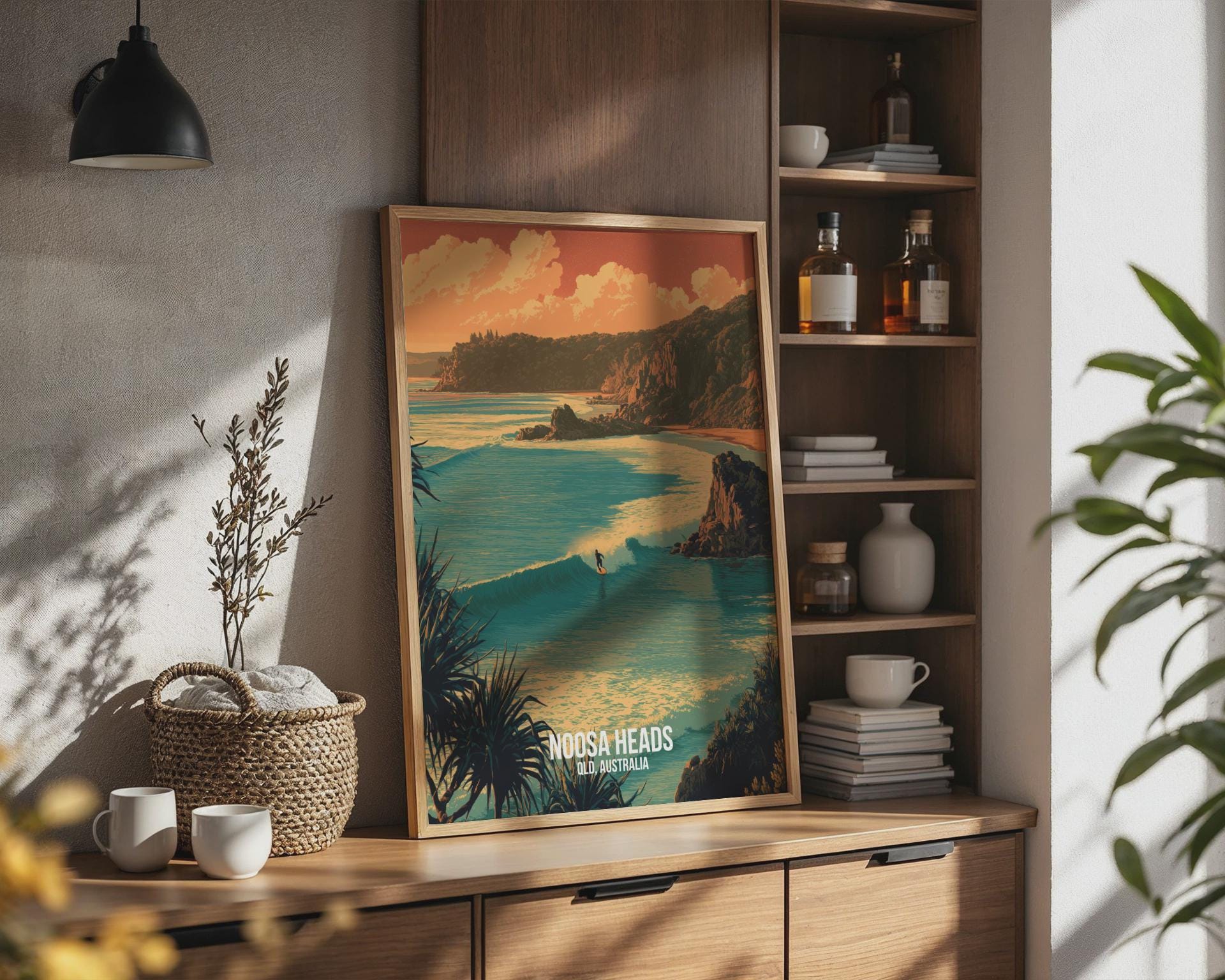 Noosa Heads Surf Poster Art Print Australia - Travel Wall Art