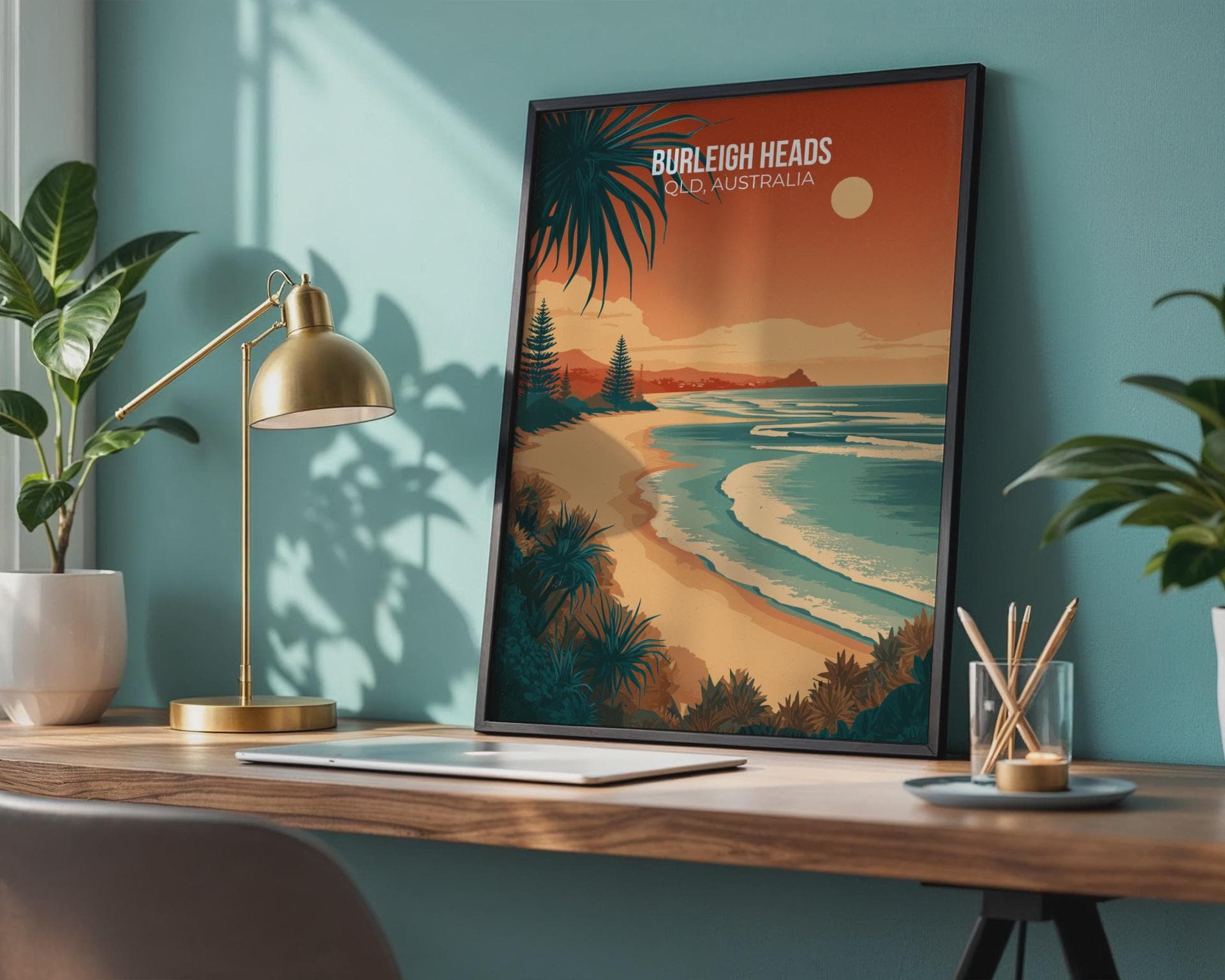 Burleigh Heads QLD Australia Beach Print Wall Art - Travel Wall Art