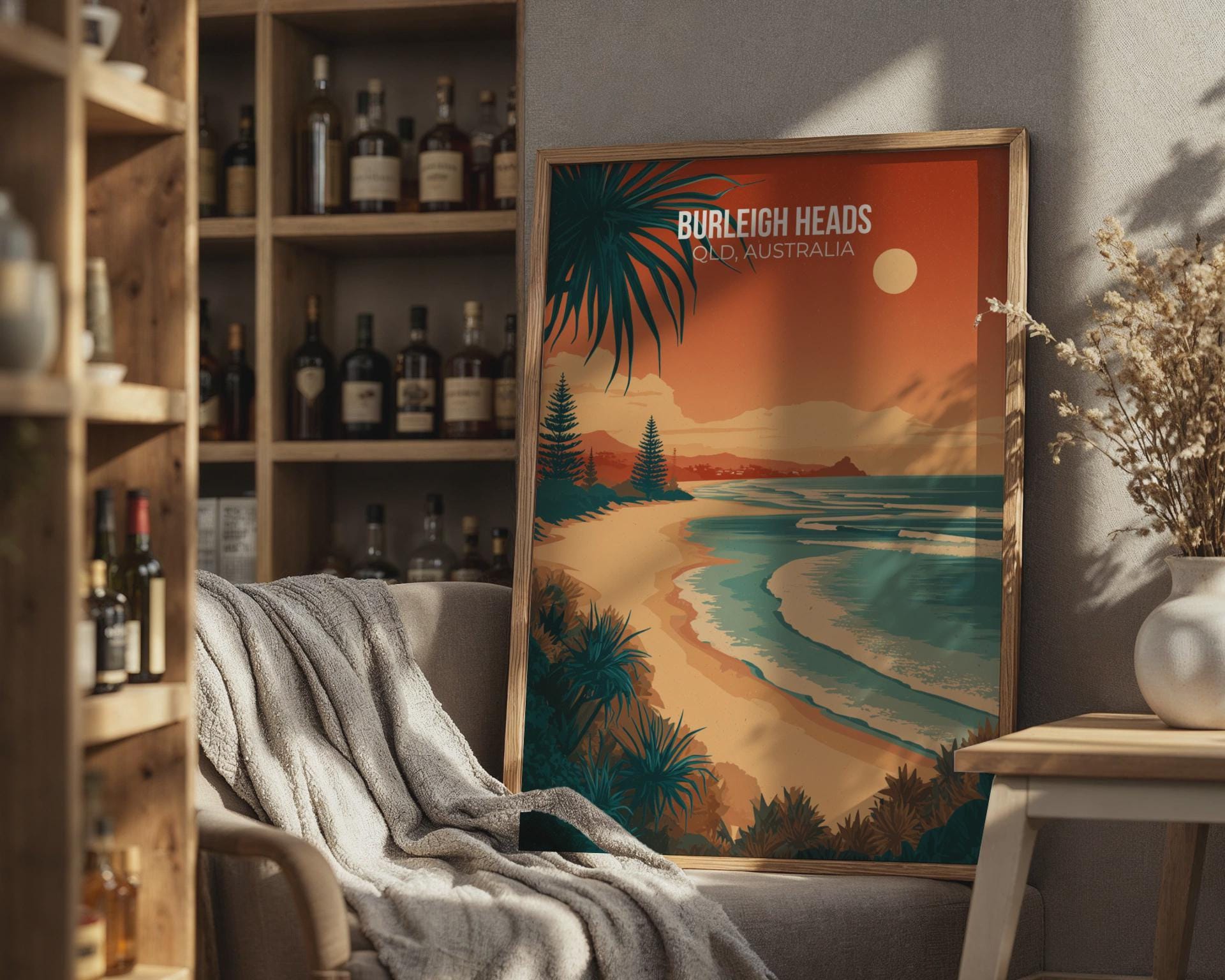 Burleigh Heads QLD Australia Beach Print Wall Art - Travel Wall Art