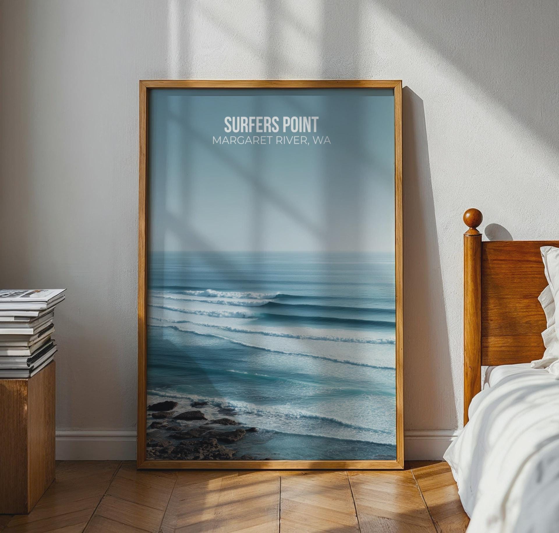 Surfers Point Wall Art Margaret River Waves Print Sea Beach Decor - Travel Wall Art