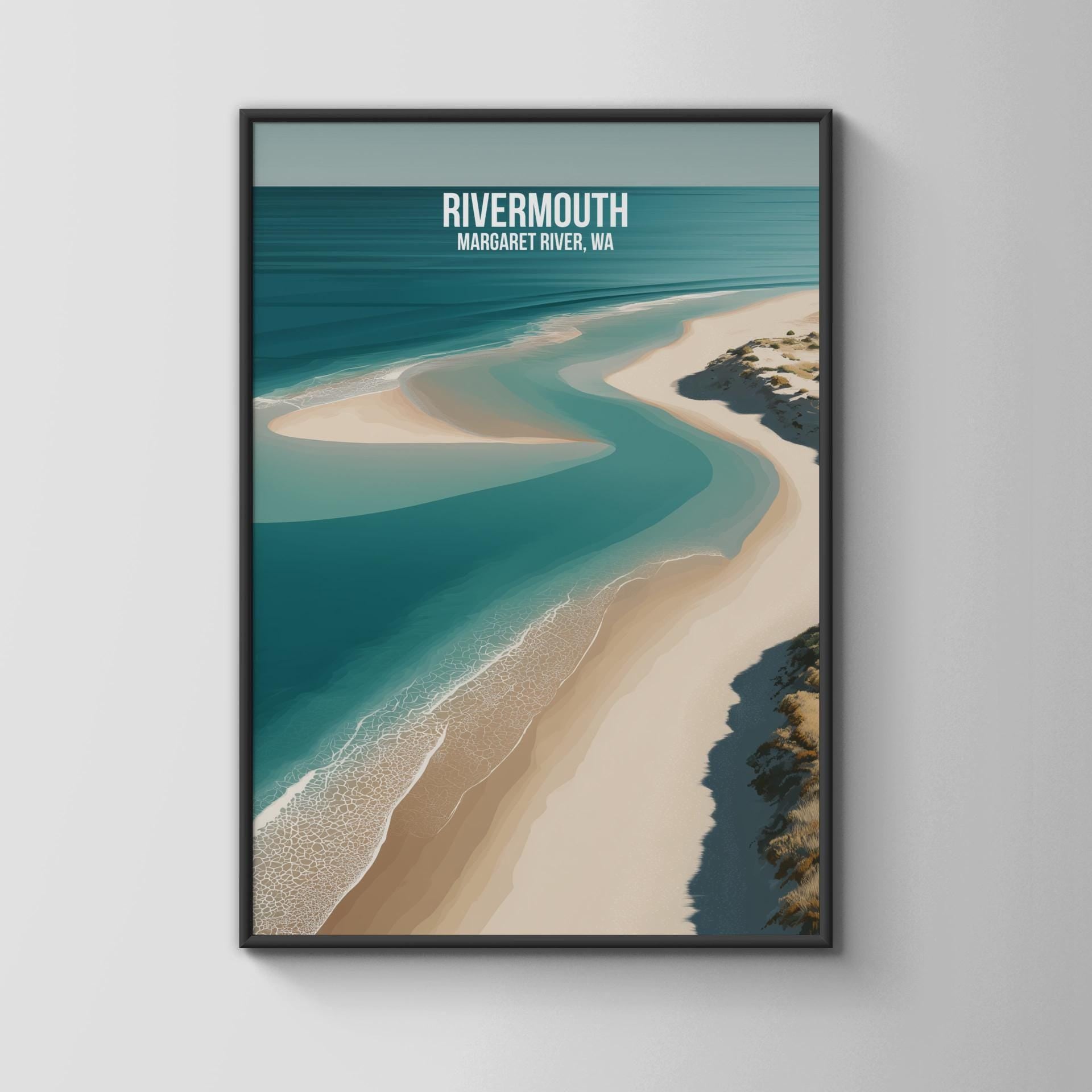 Rivermouth Margaret River WA Print Coastal Wall Art - Travel Wall Art