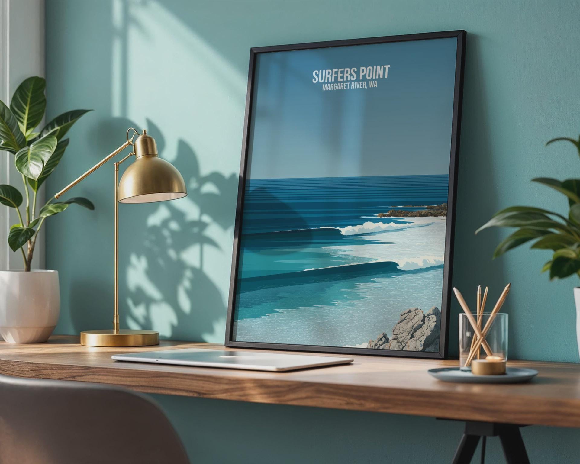 Surfers Point Print Margaret River WA Coastal Wall Art - Travel Wall Art
