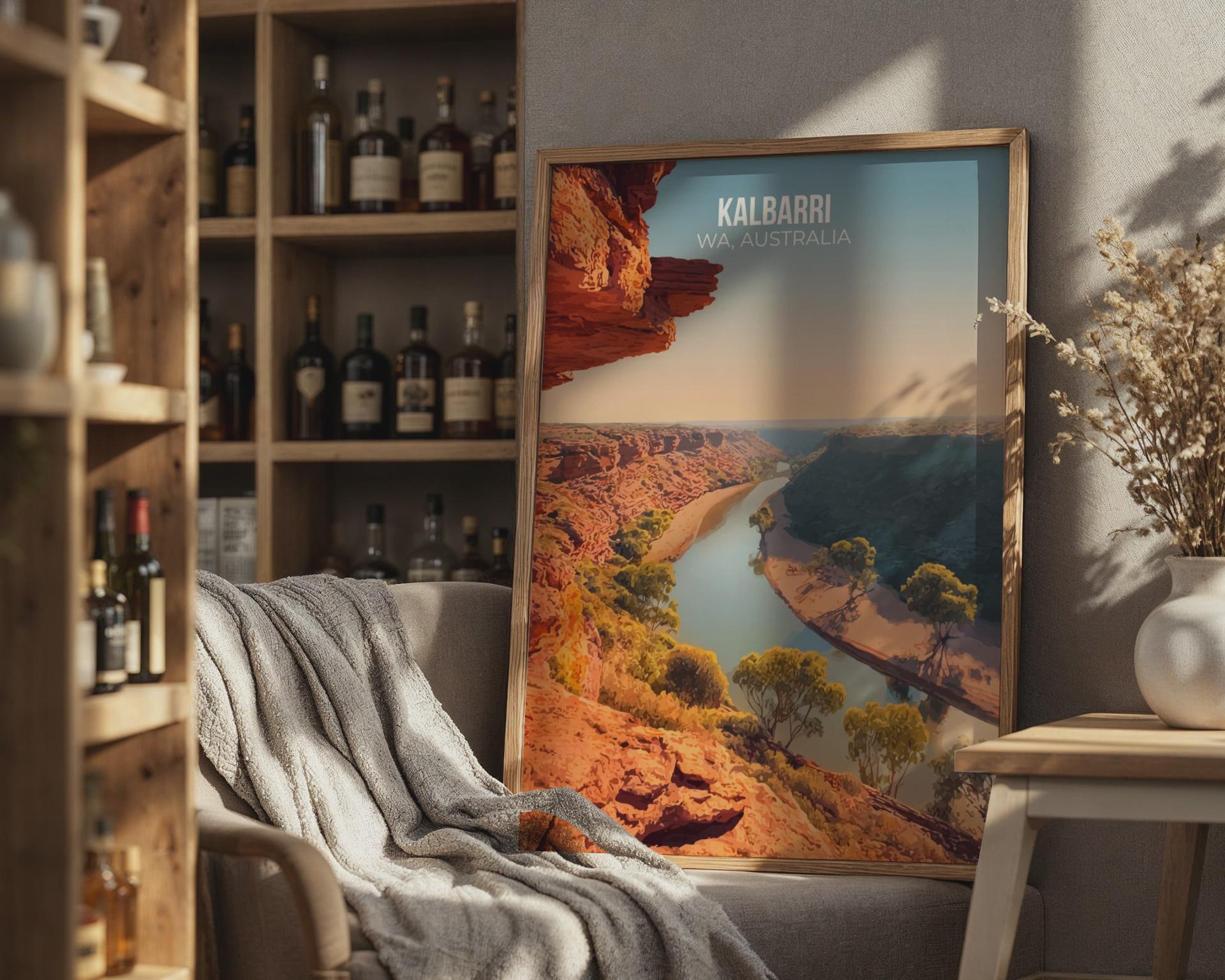Kalbarri WA Australia Landscape Poster Print Wall Art - Travel Wall Art