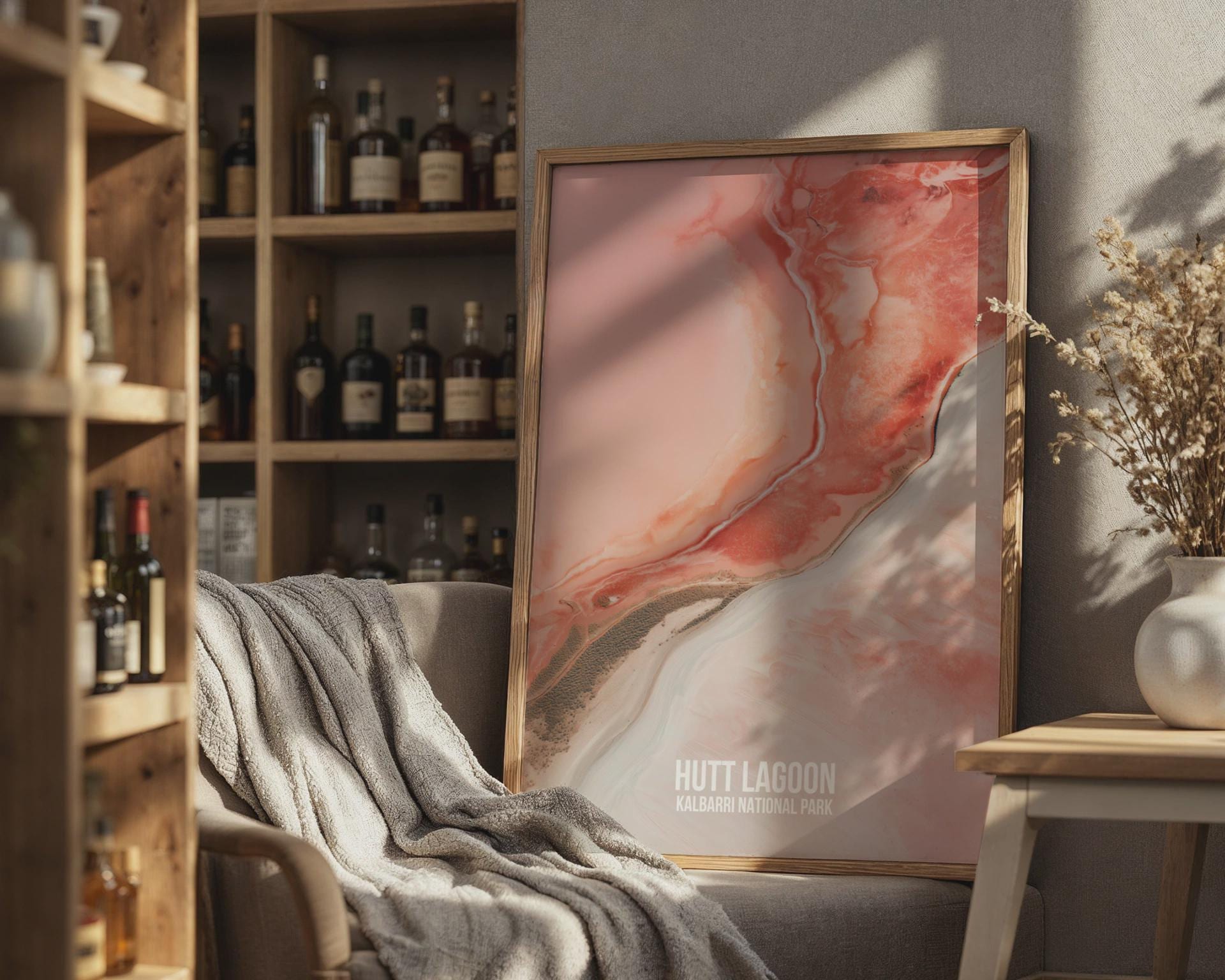 Hutt Lagoon Kalbarri National Park Poster Art Print - Travel Wall Art