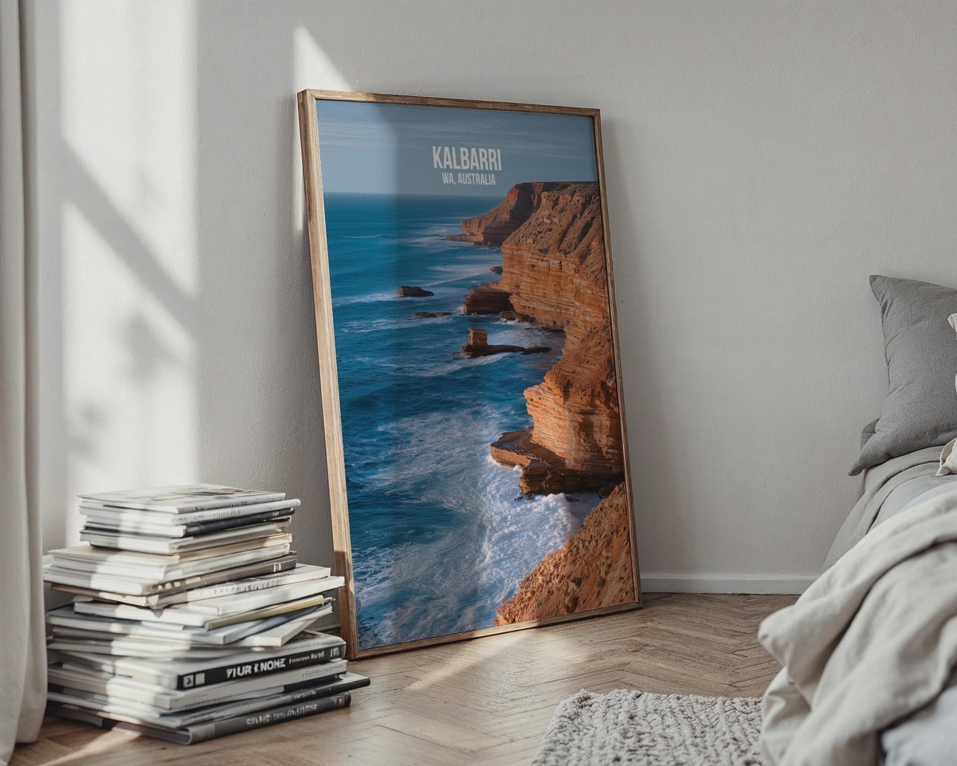 Kalbarri WA Australia Travel Poster Landscape Wall Art Print - Travel Wall Art