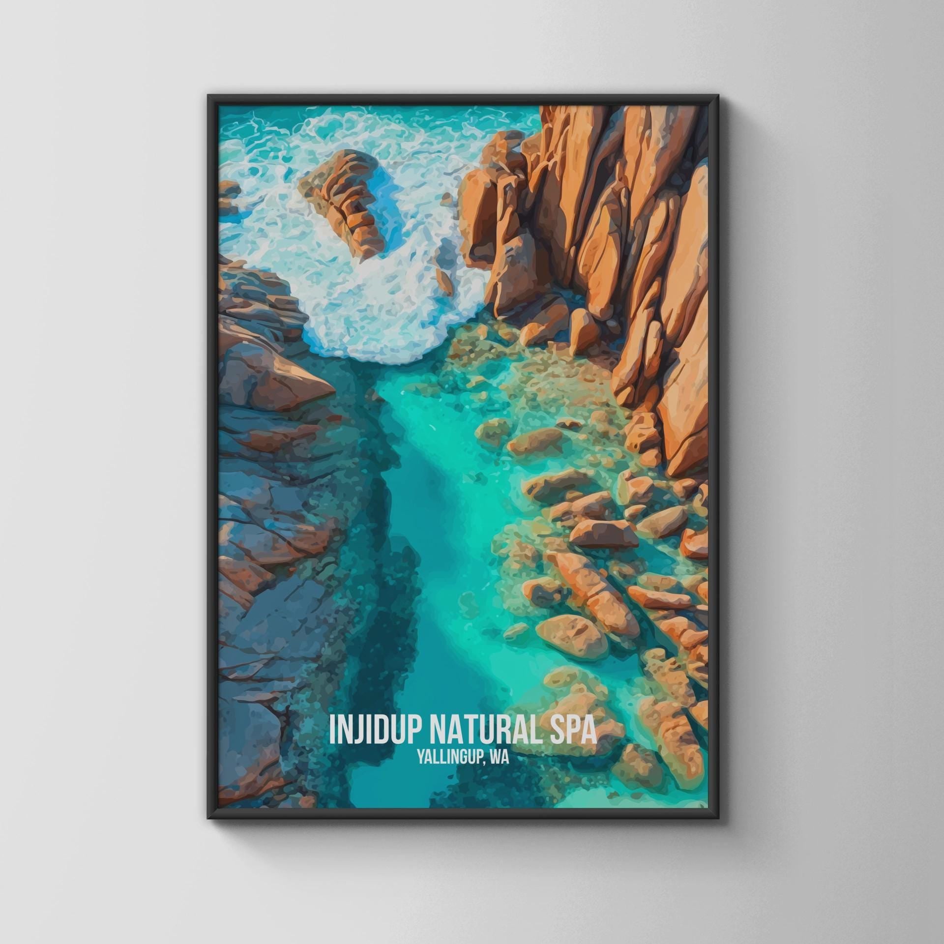 Injidup Natural Spa Yallingup Wall Art Poster - Travel Wall Art