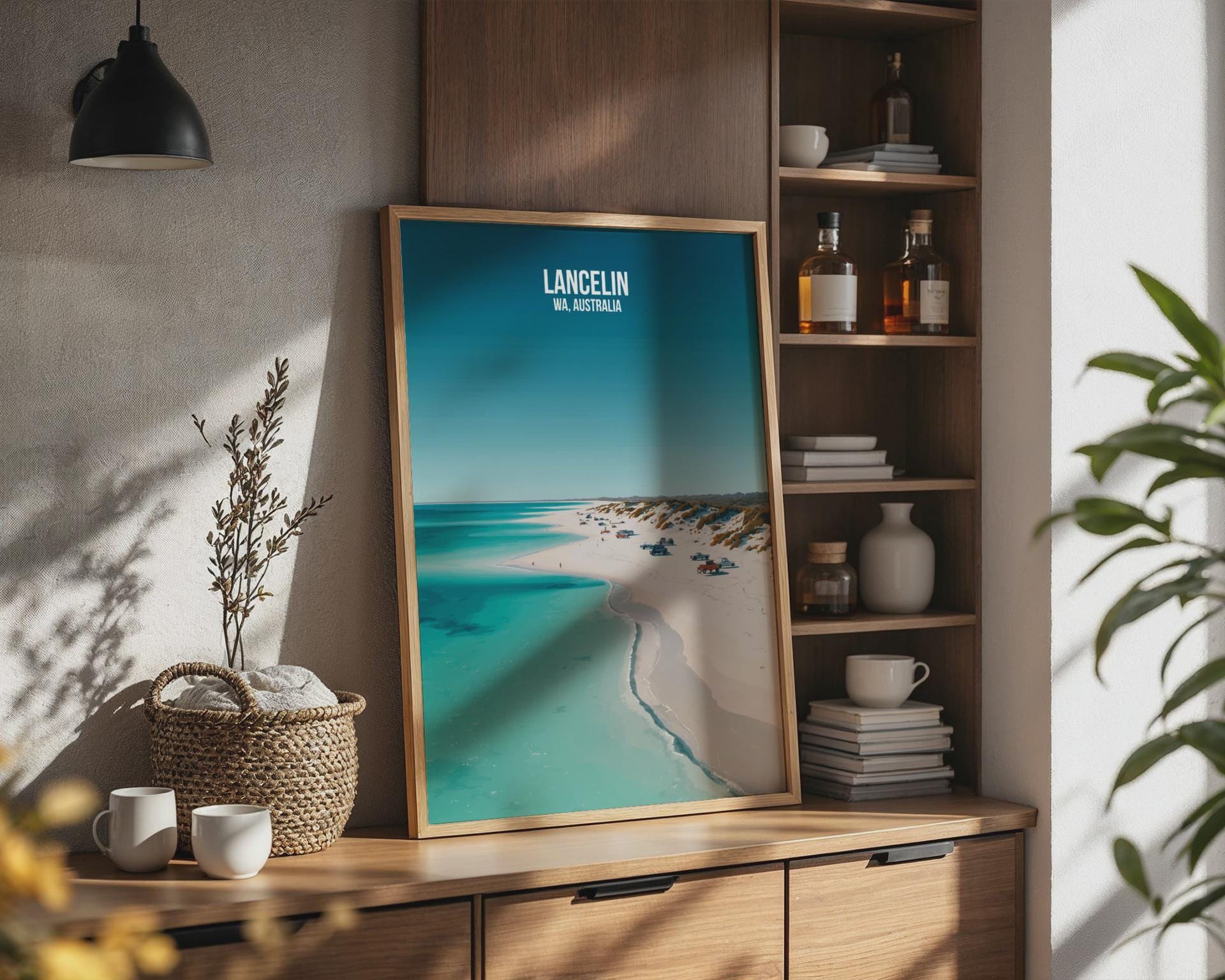 Lancelin WA Australia Beach Poster Wall Art Print - Travel Wall Art