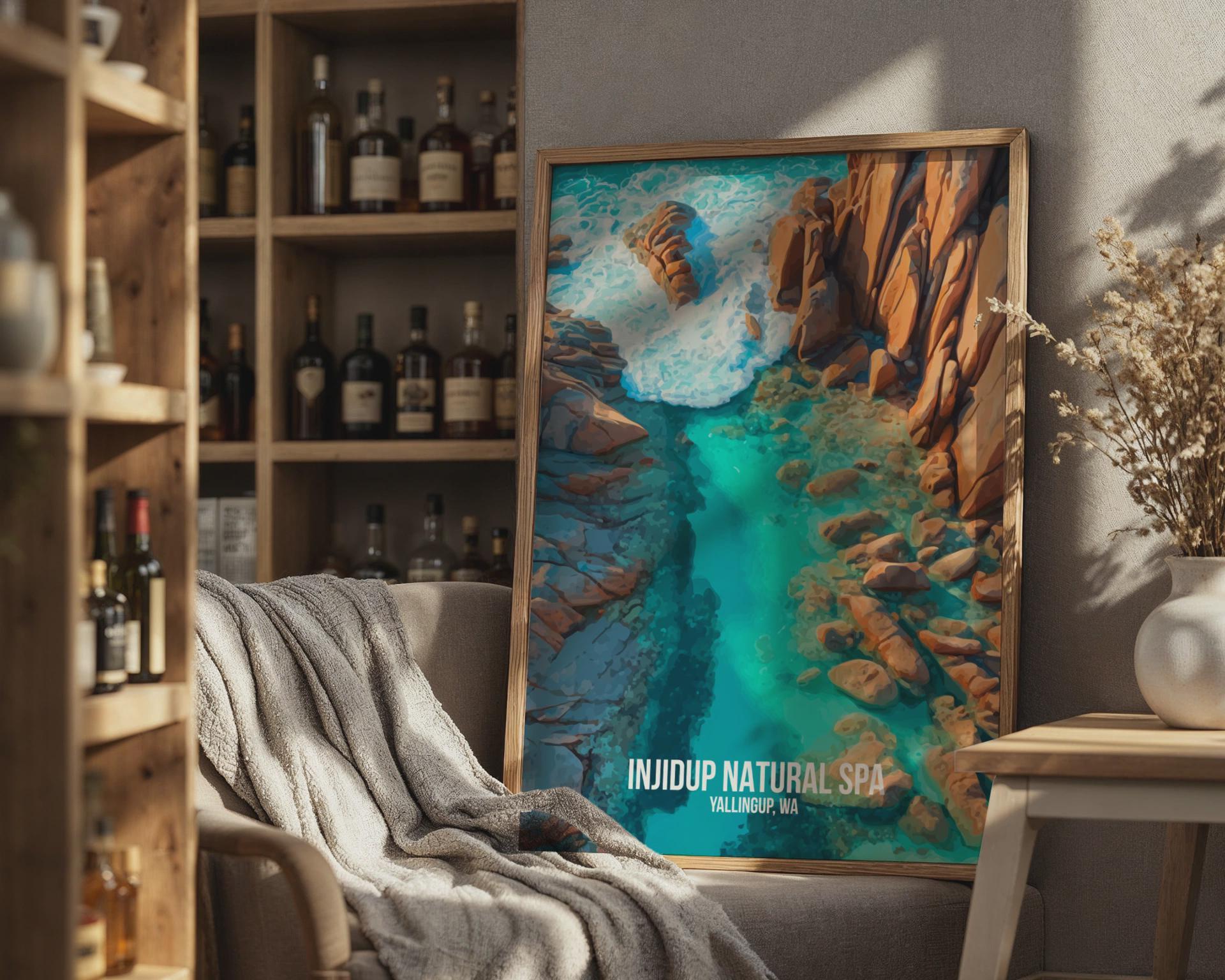 Injidup Natural Spa Yallingup Wall Art Poster - Travel Wall Art