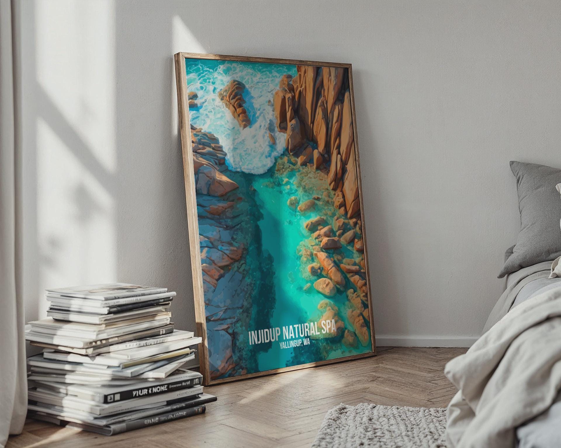 Injidup Natural Spa Yallingup Wall Art Poster - Travel Wall Art