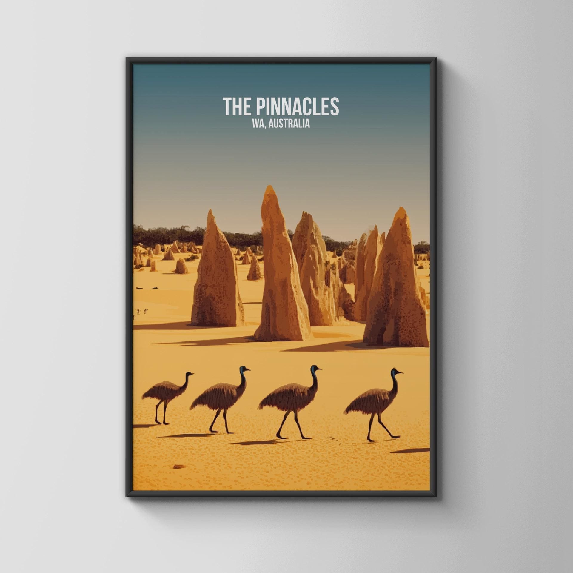 The Pinnacles Wall Art Aerial View Australian Landscape Print - Travel Wall Art