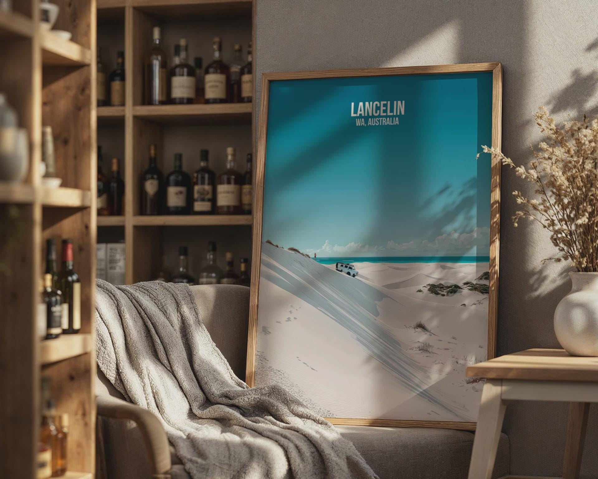 Lancelin WA Australia Travel Poster Print Wall Art - Travel Wall Art