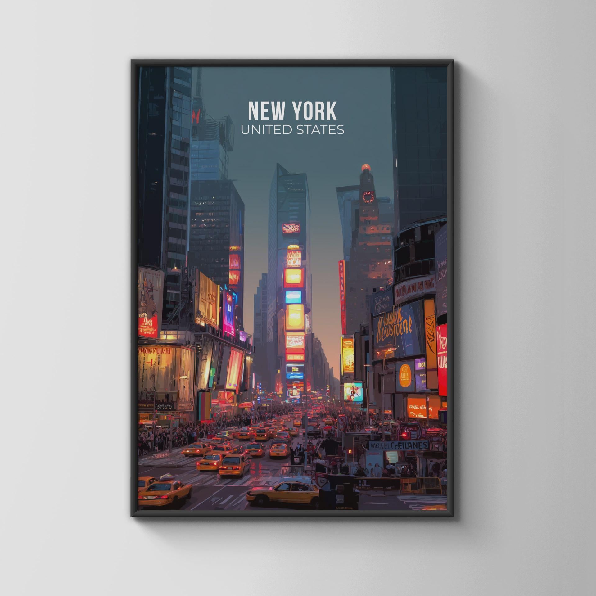 New York City Times Square Poster Wall Art Print - Travel Wall Art