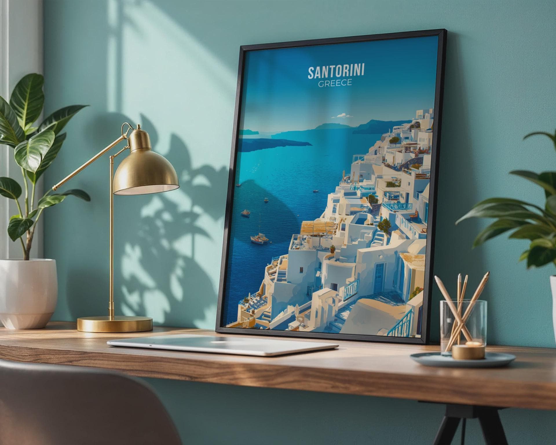 Santorini Greece Wall Art Print - Travel Wall Art