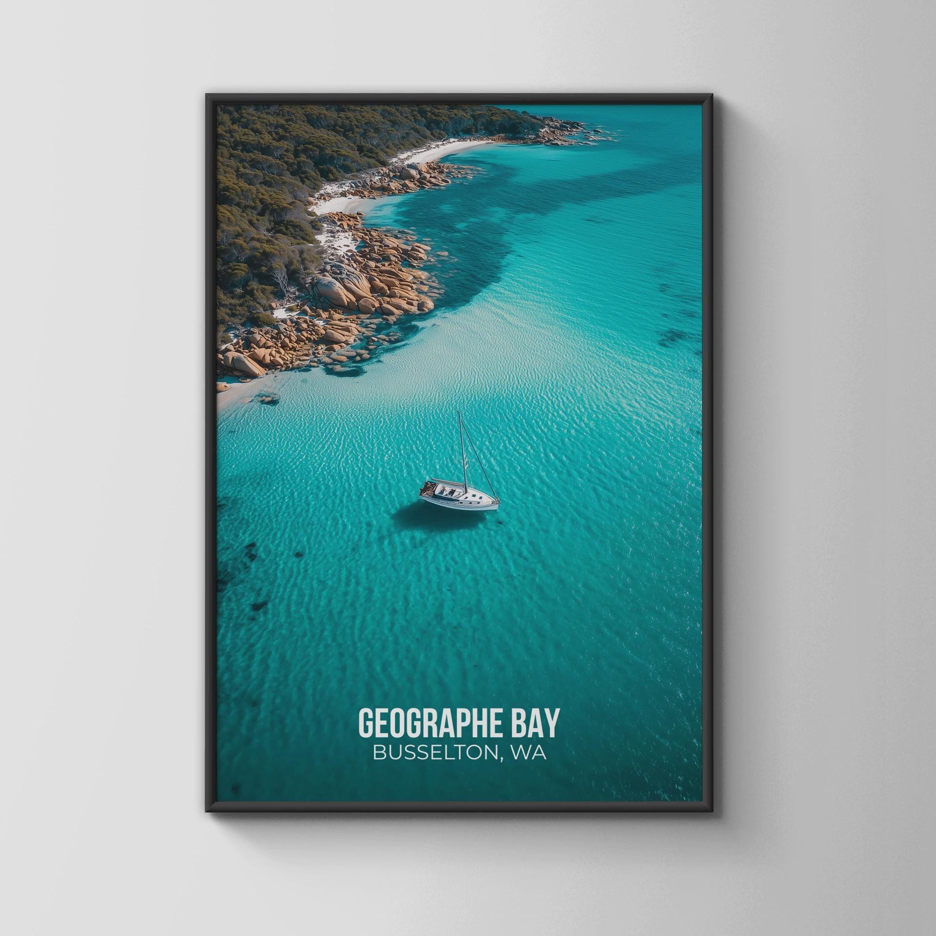 Geographe Bay Wall Art Print Boat Landscape - Travel Wall Art