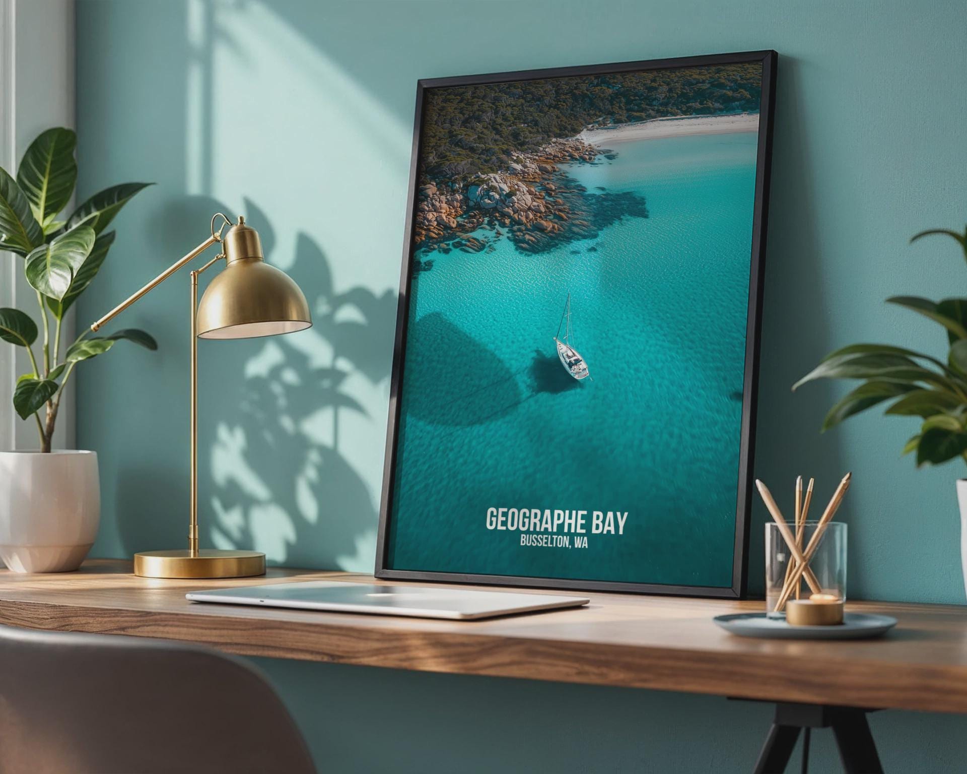 Geographe Bay Wall Art Poster Print Busselton WA Ocean Scenery - Travel Wall Art